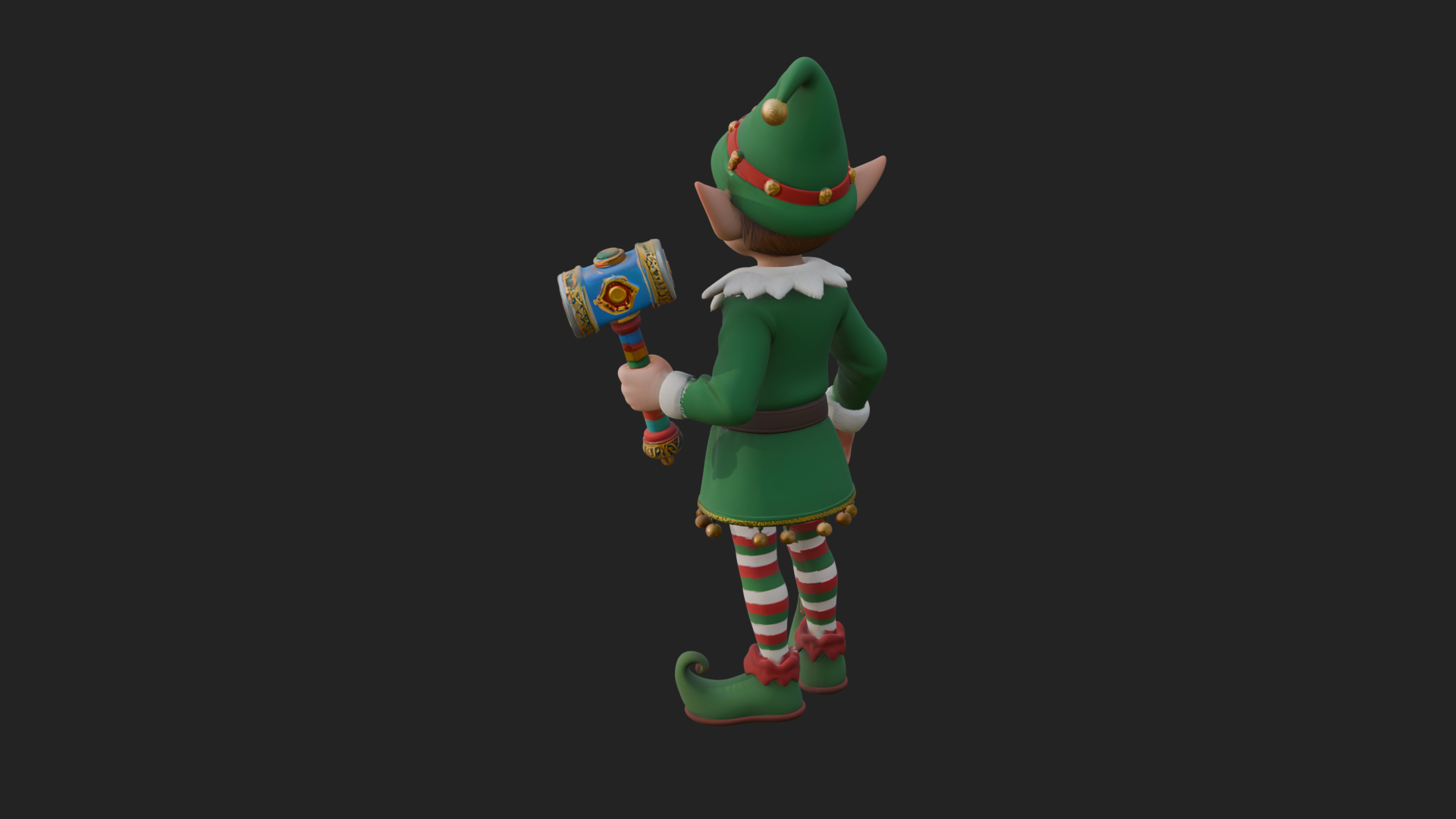 Christmas Elf Helper Statue Design 3 3D Print Model 3D Model