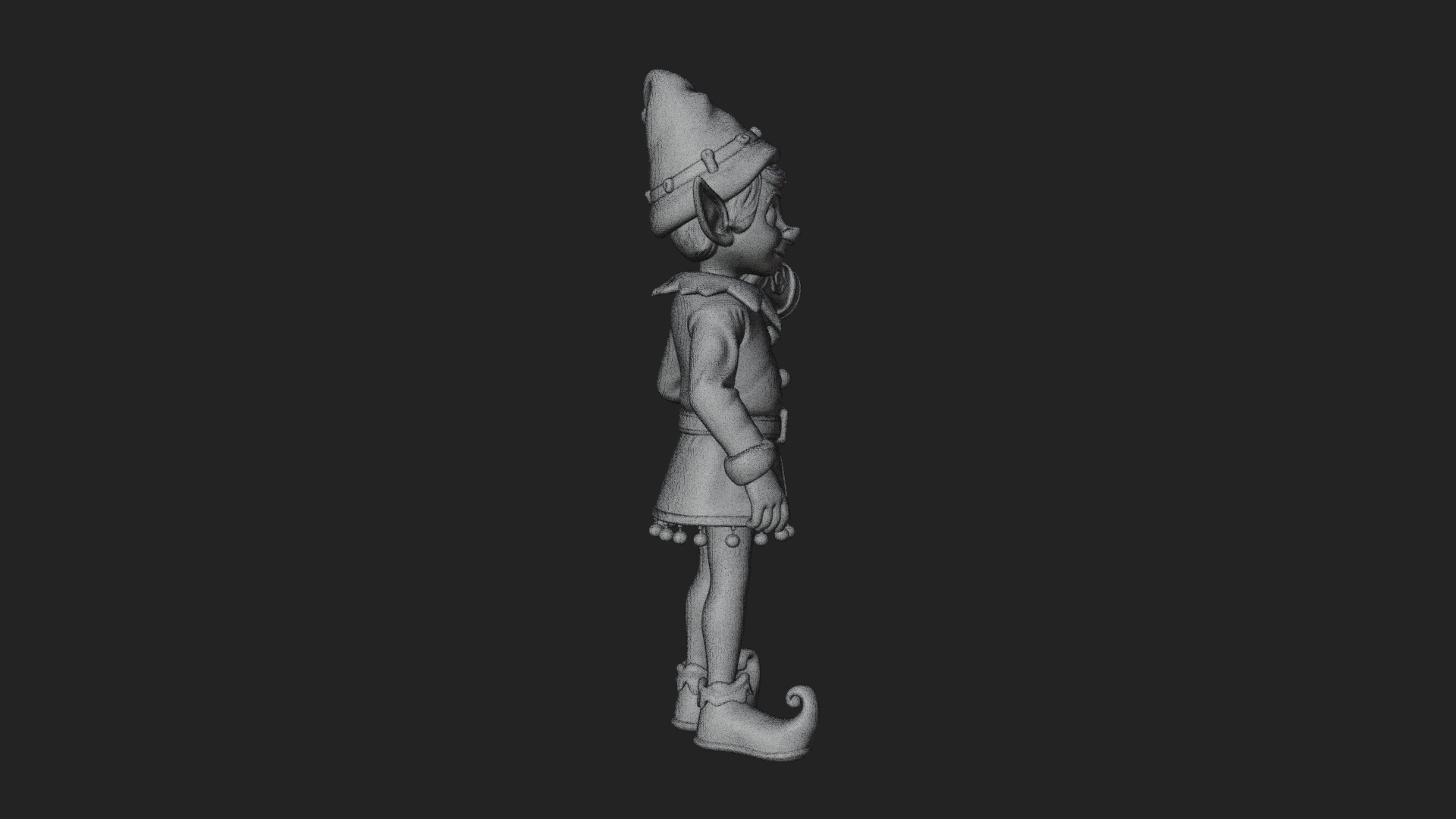 Christmas Elf Helper Statue Design 3 3D Print Model 3D Model