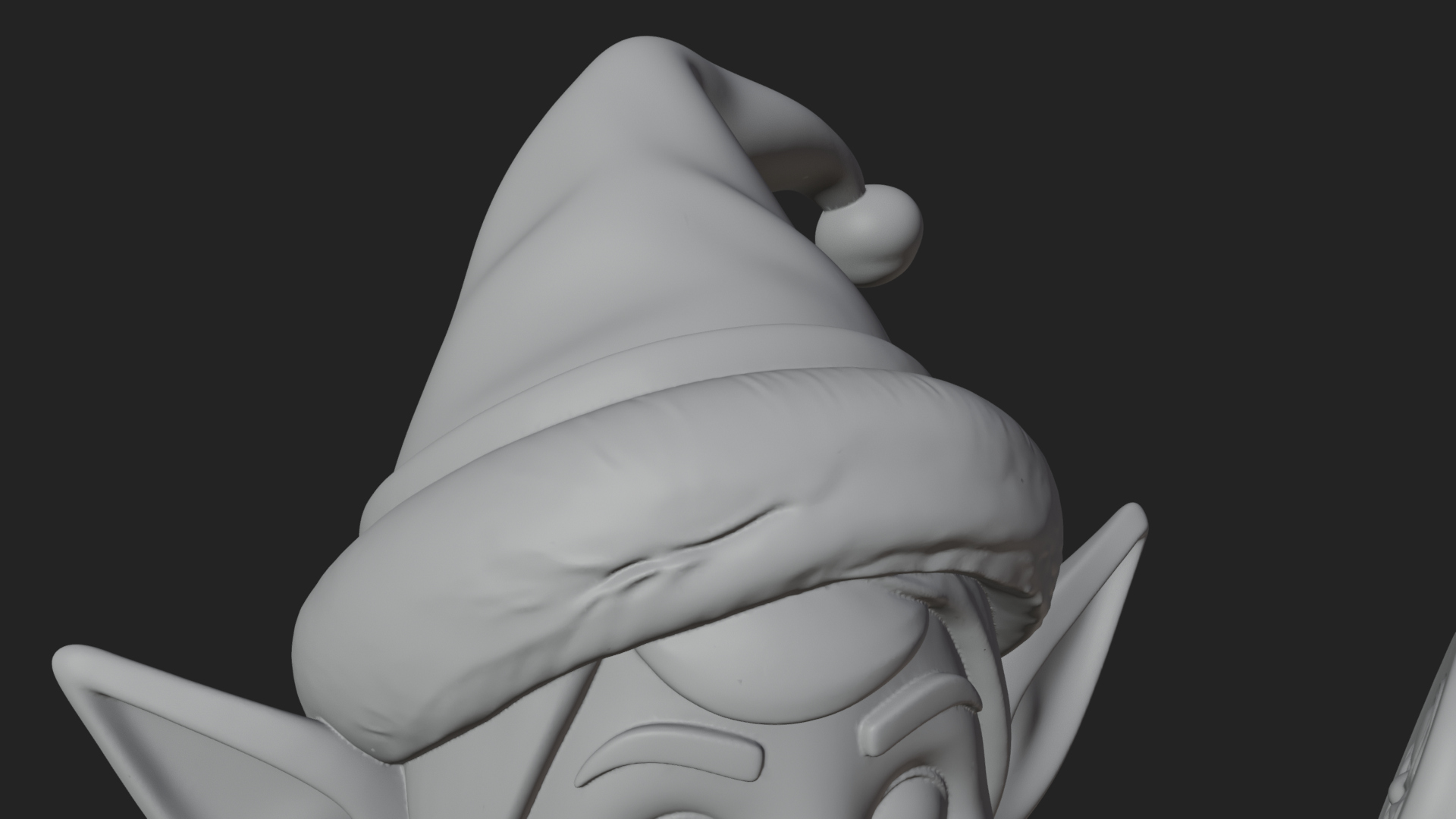 Christmas Elf Helper Statue Design 4 3D Print Model 3D Model