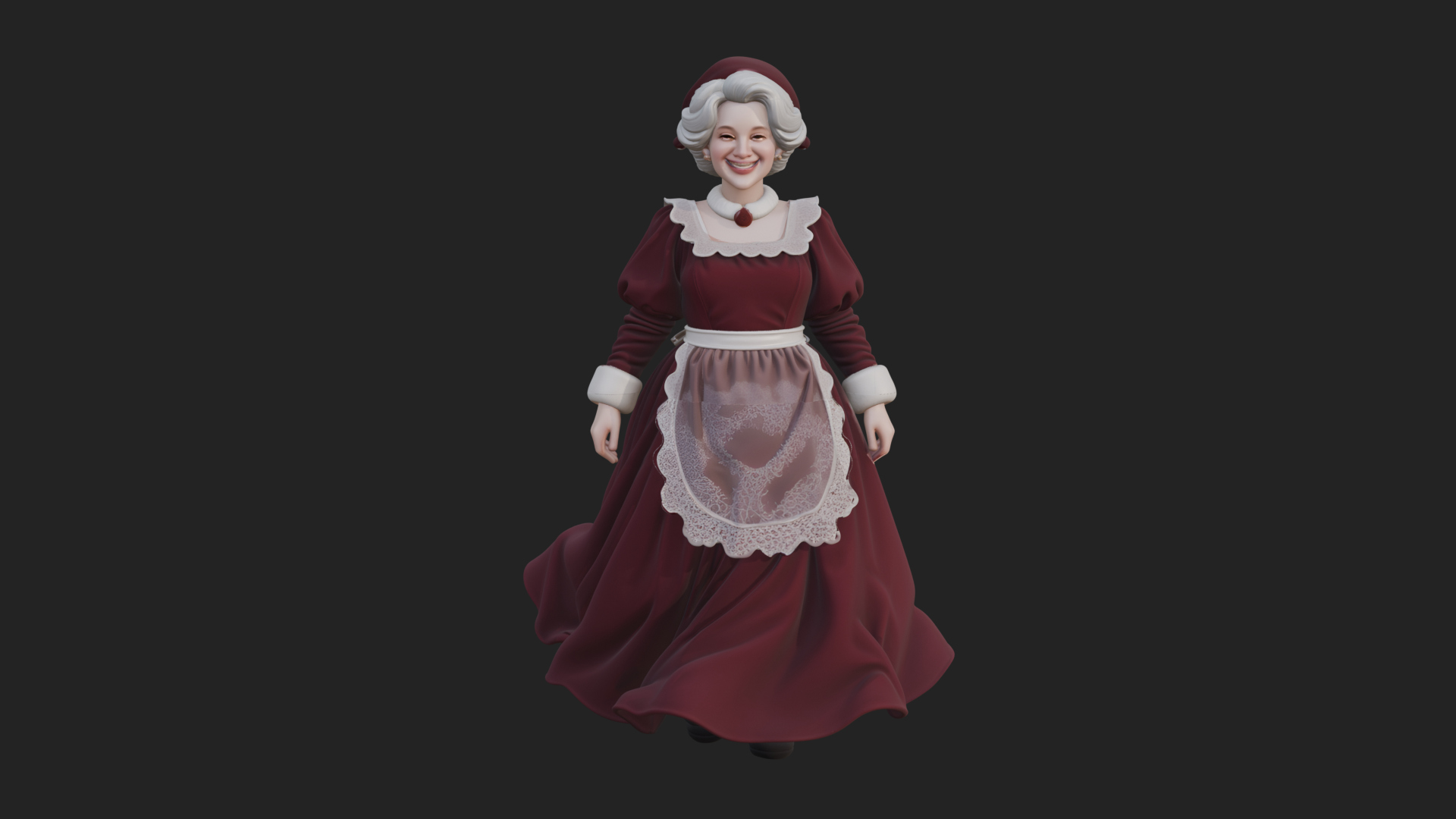 Christmas Lady Statue Design 1 3D Print Model 3D Model