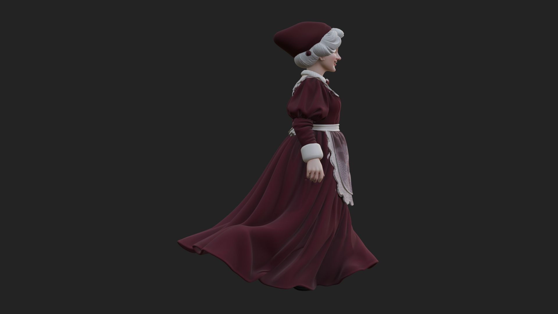 Christmas Lady Statue Design 1 3D Print Model 3D Model