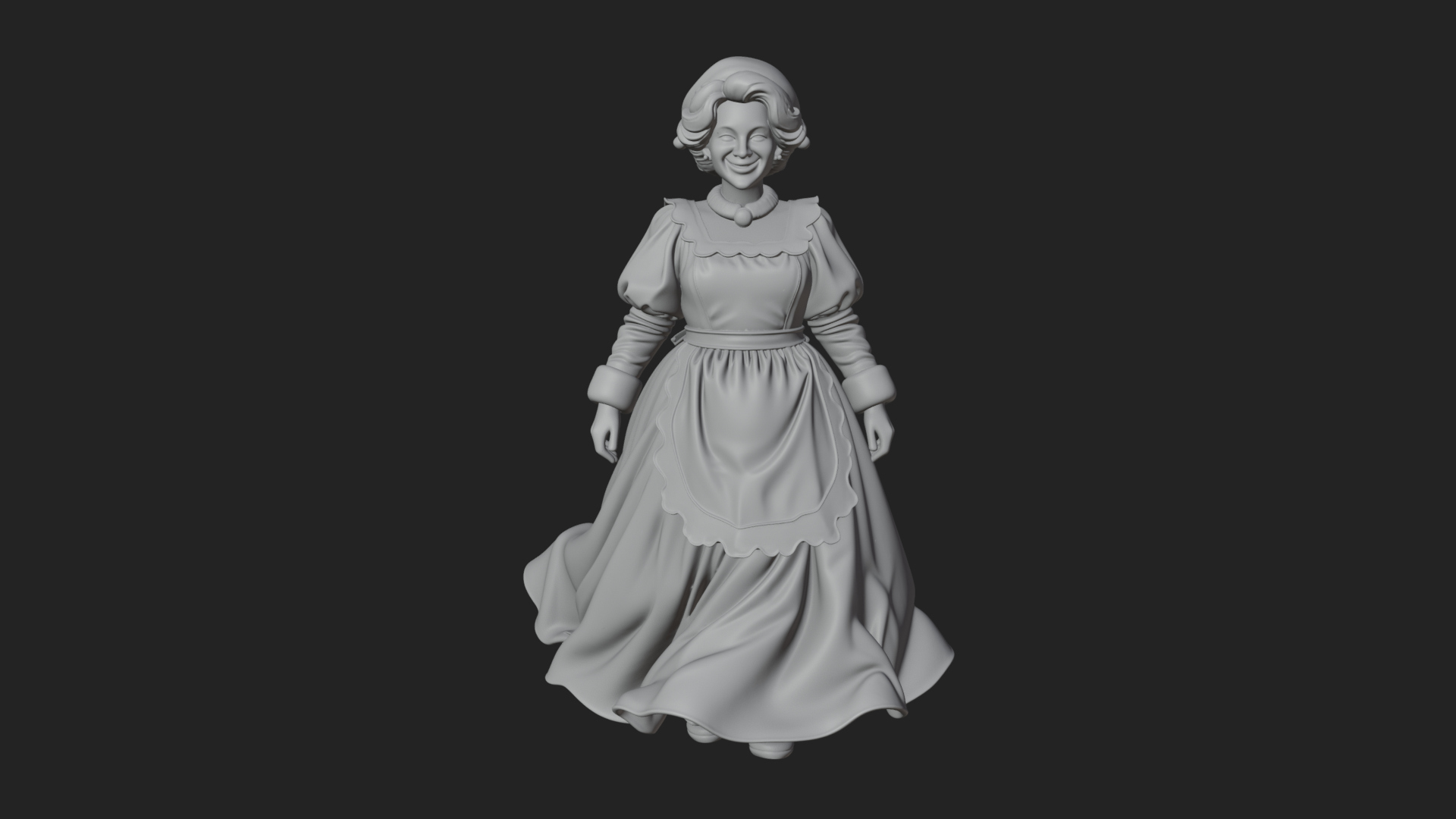 Christmas Lady Statue Design 1 3D Print Model 3D Model