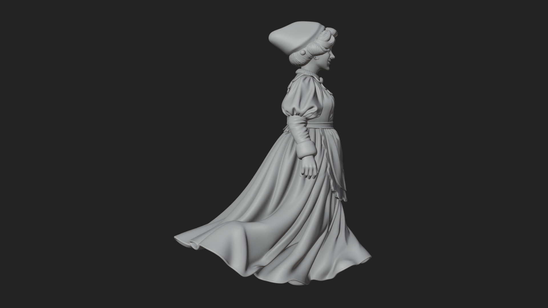 Christmas Lady Statue Design 1 3D Print Model 3D Model