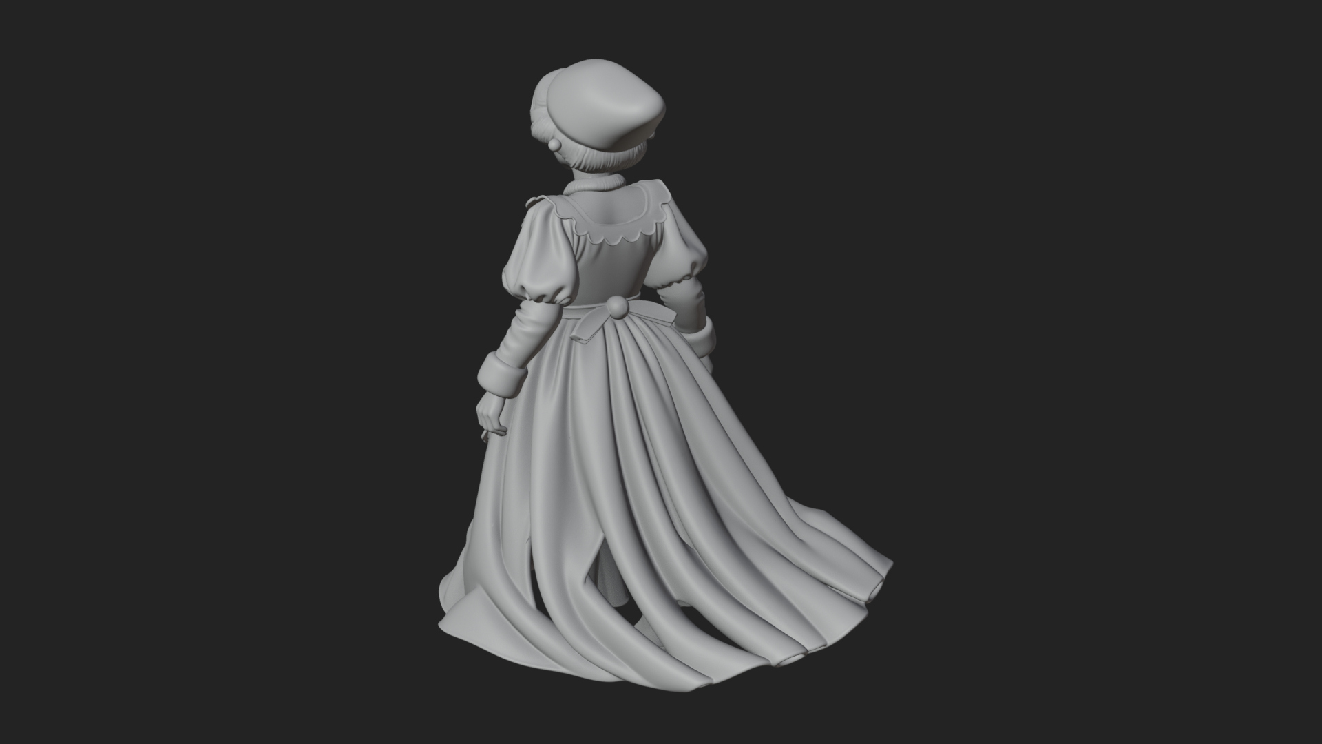 Christmas Lady Statue Design 1 3D Print Model 3D Model