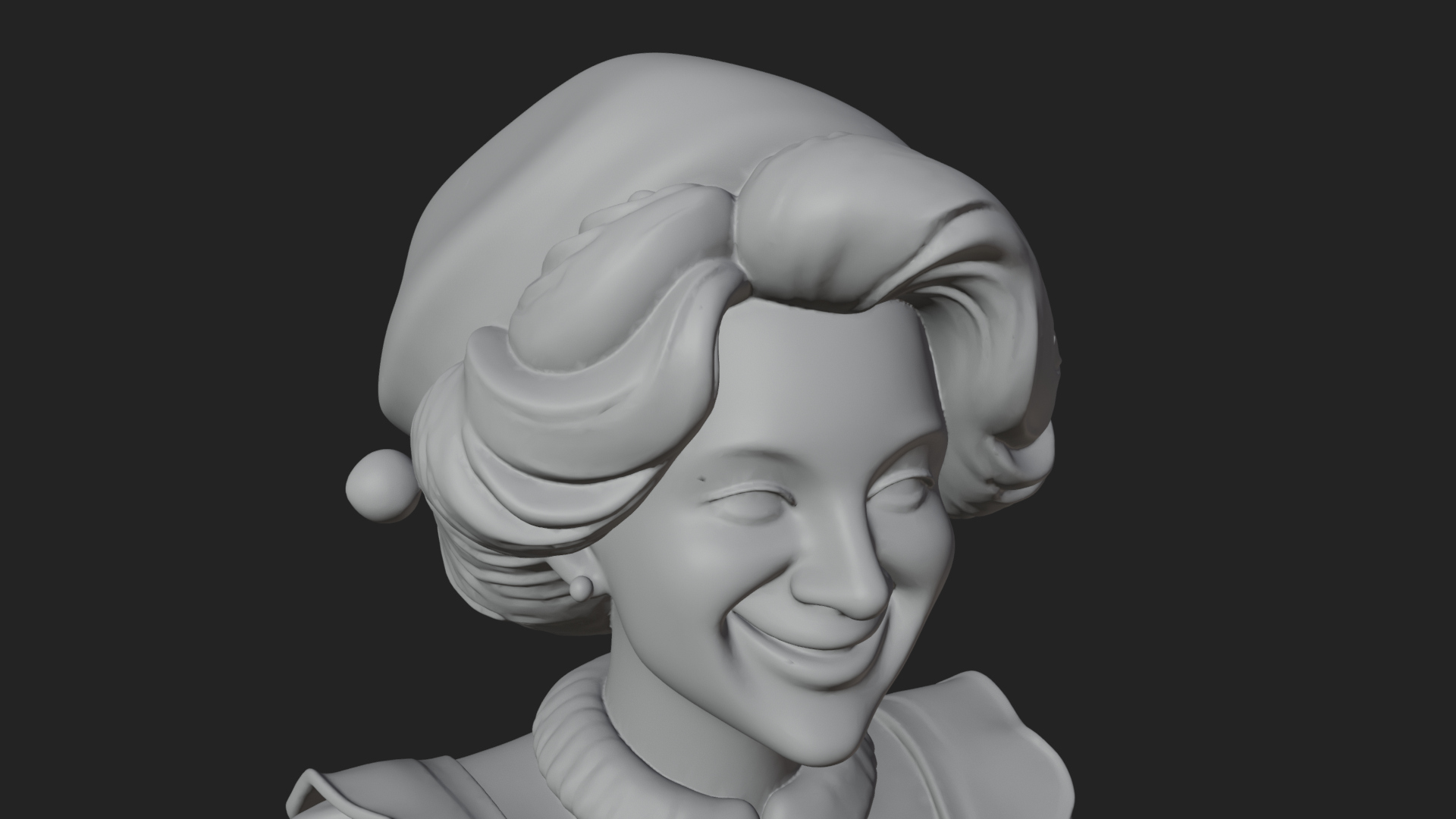 Christmas Lady Statue Design 1 3D Print Model 3D Model