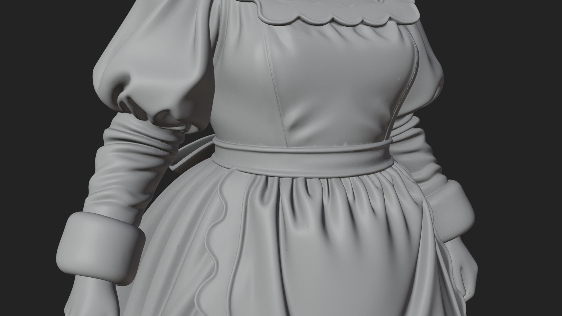 Christmas Lady Statue Design 1 3D Print Model 3D Model