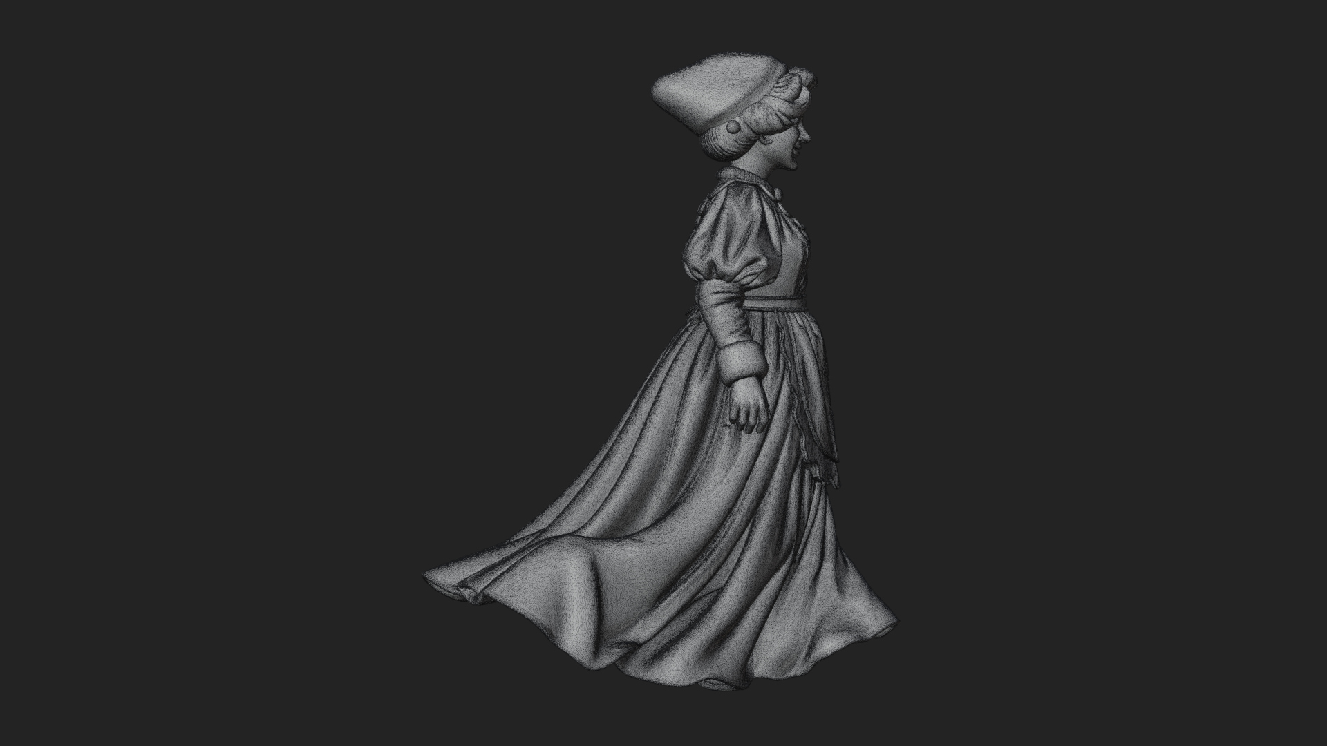 Christmas Lady Statue Design 1 3D Print Model 3D Model