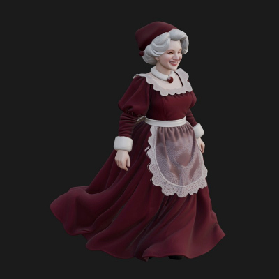 Christmas Lady Statue Design 1 3D Print Model