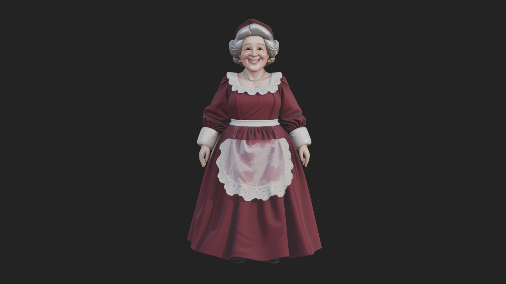 Christmas Lady Statue Design 2 3D Print Model 3D Model
