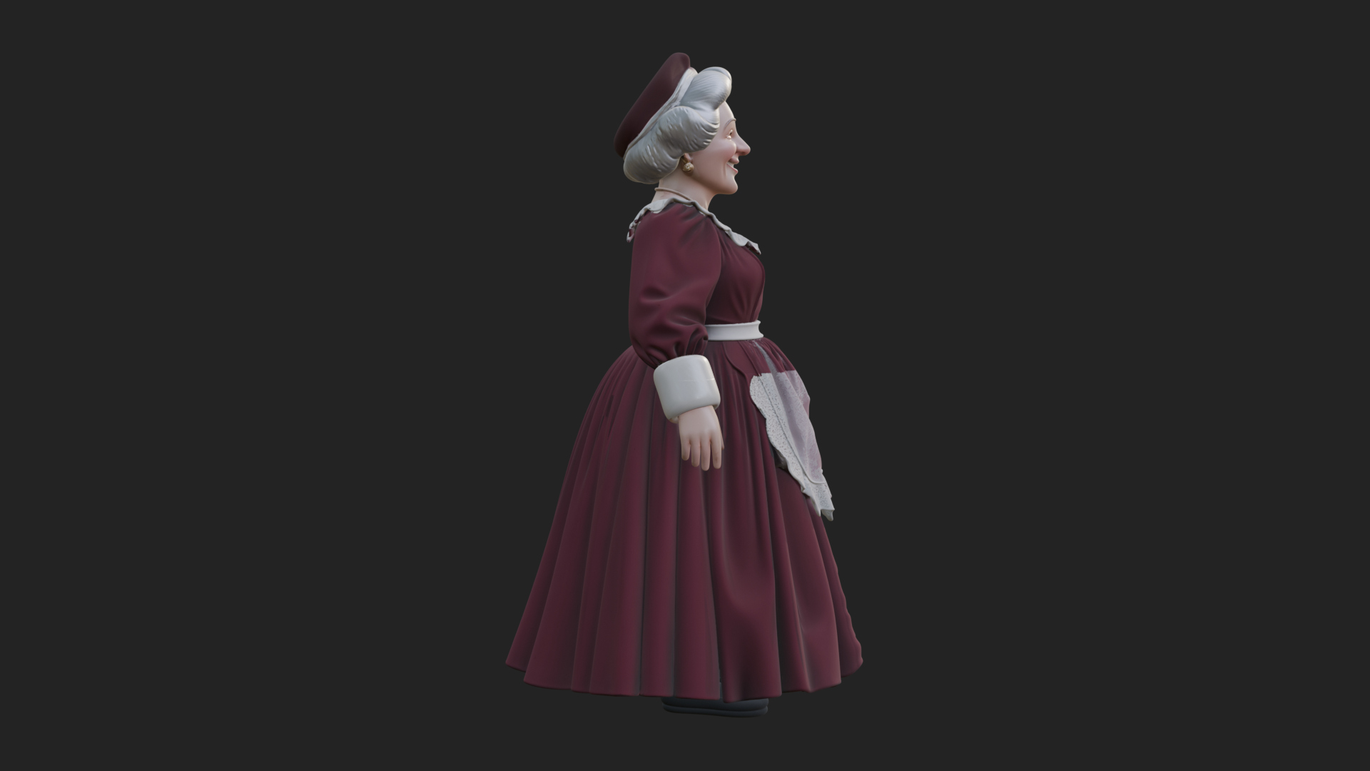 Christmas Lady Statue Design 2 3D Print Model 3D Model
