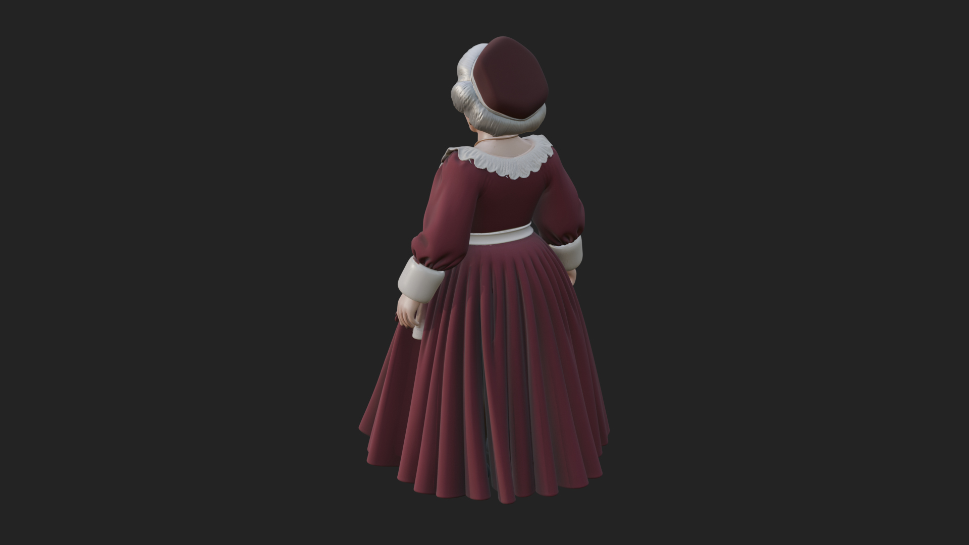 Christmas Lady Statue Design 2 3D Print Model 3D Model