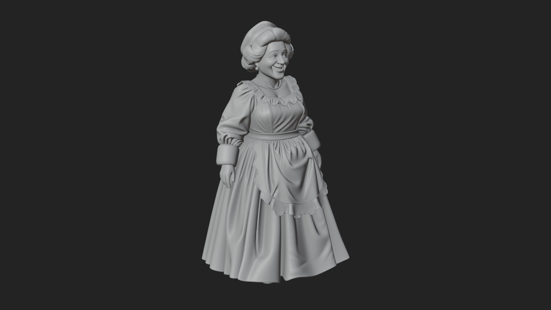 Christmas Lady Statue Design 2 3D Print Model 3D Model