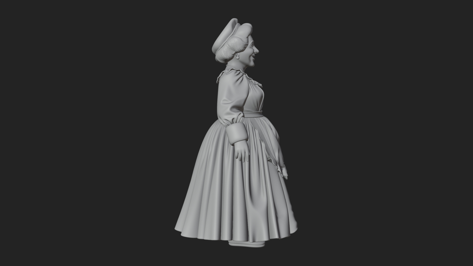 Christmas Lady Statue Design 2 3D Print Model 3D Model