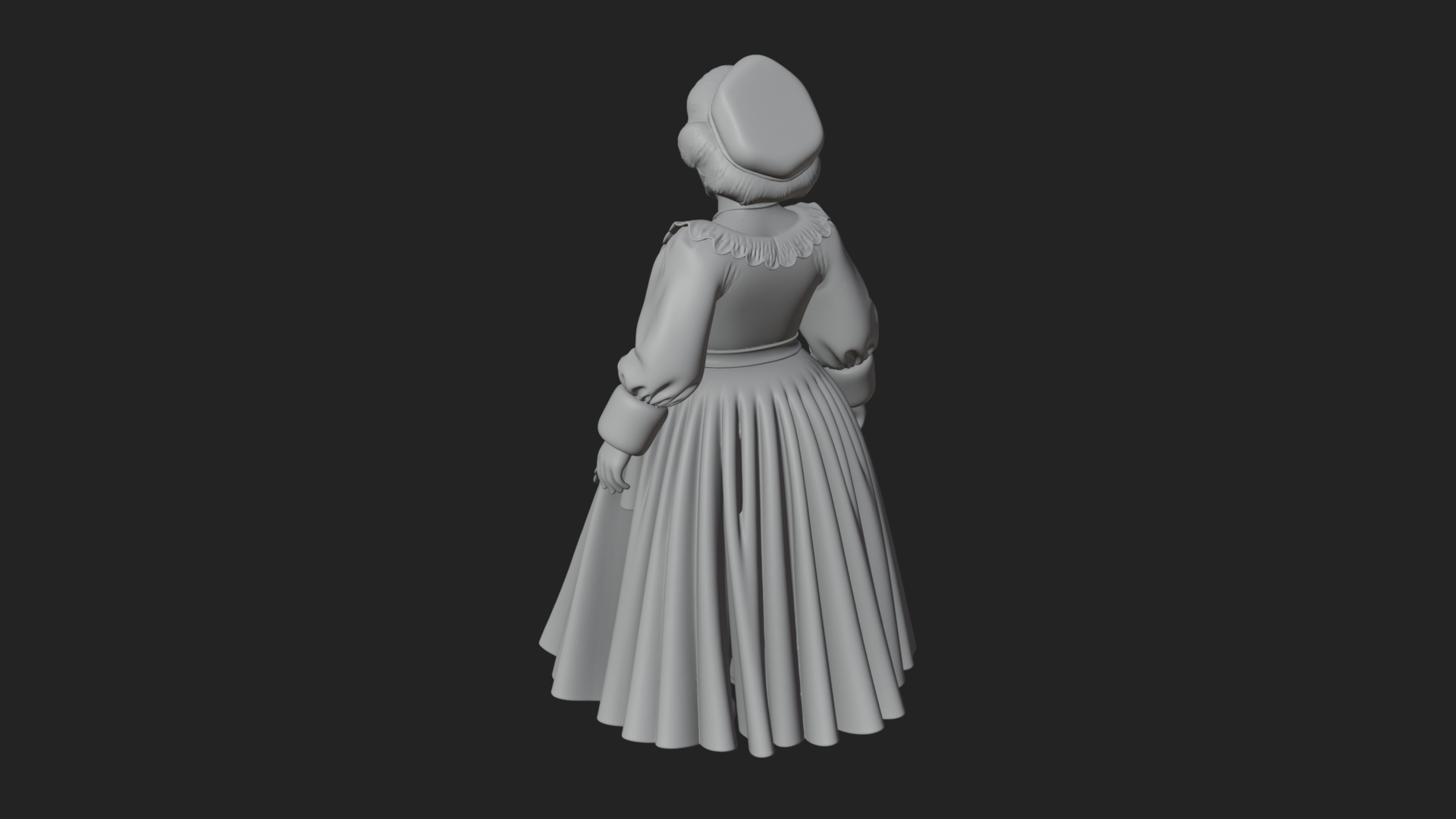 Christmas Lady Statue Design 2 3D Print Model 3D Model