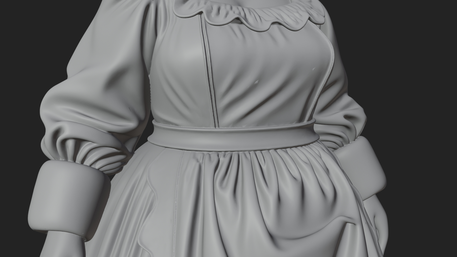 Christmas Lady Statue Design 2 3D Print Model 3D Model