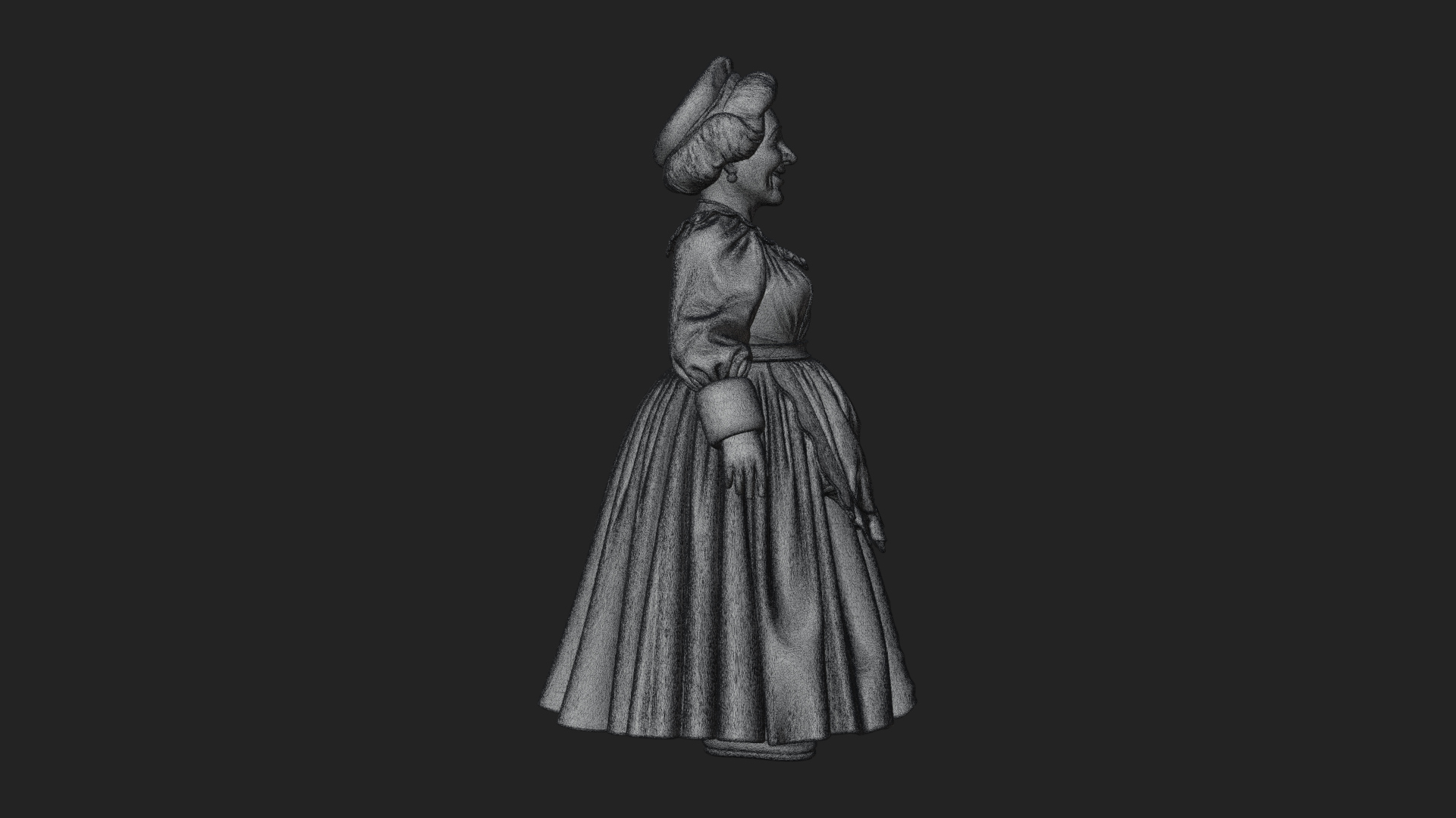 Christmas Lady Statue Design 2 3D Print Model 3D Model