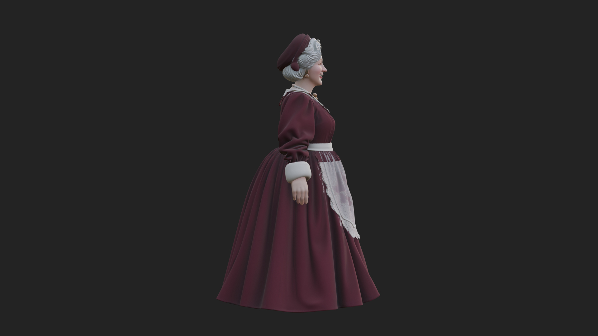 Christmas Lady Statue Design 3 3D Print Model 3D Model