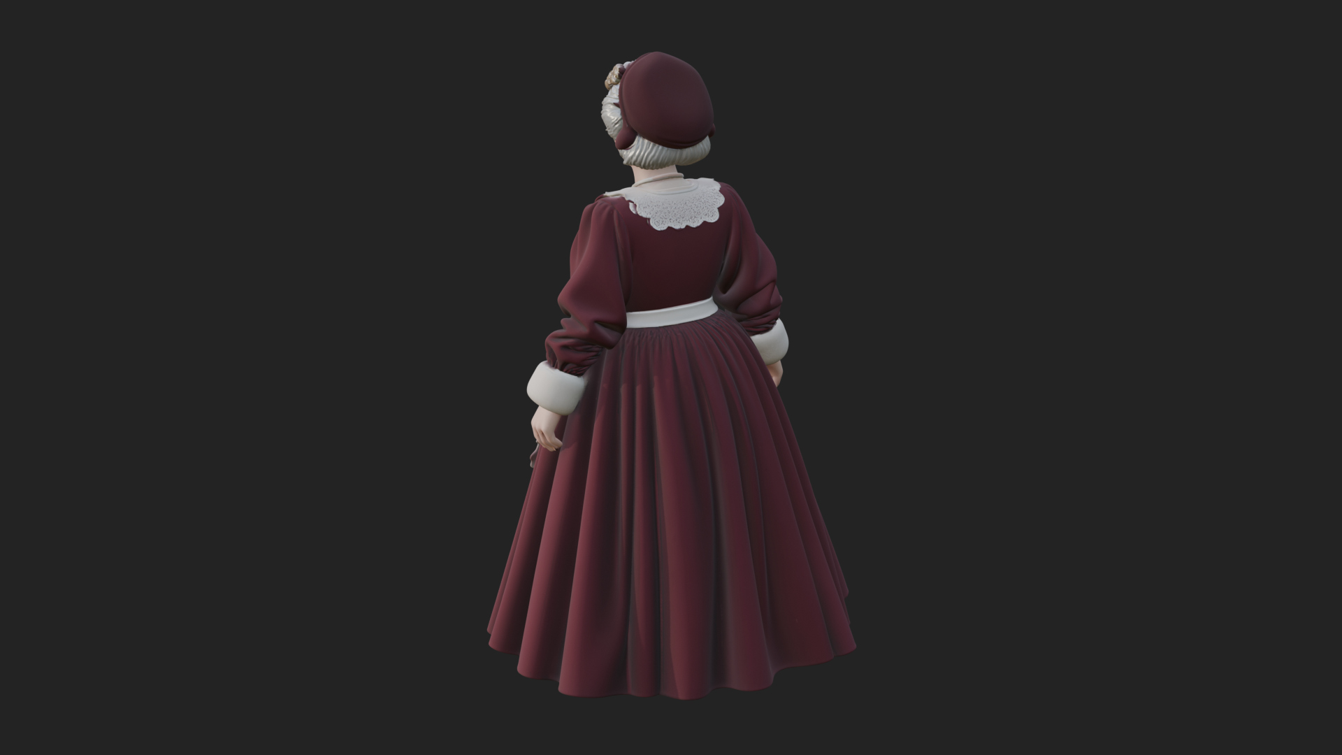 Christmas Lady Statue Design 3 3D Print Model 3D Model