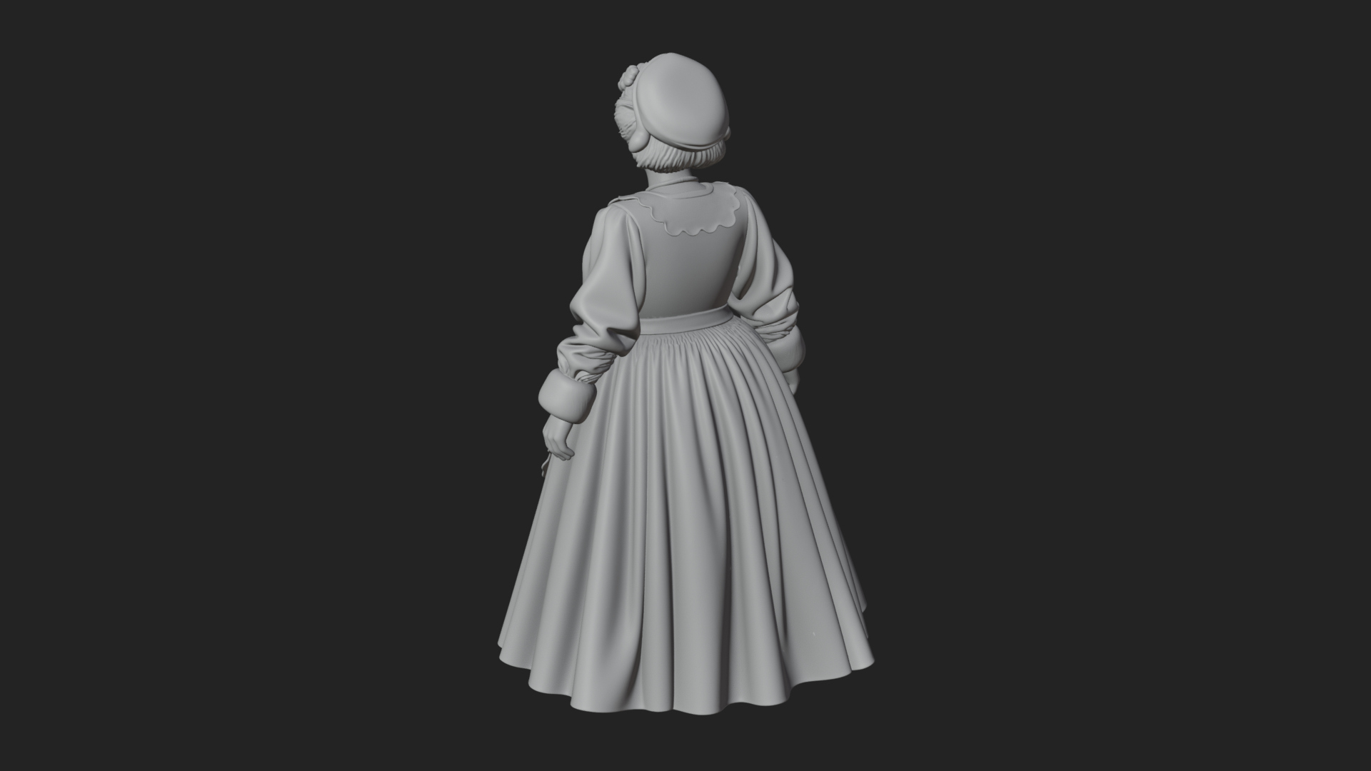 Christmas Lady Statue Design 3 3D Print Model 3D Model
