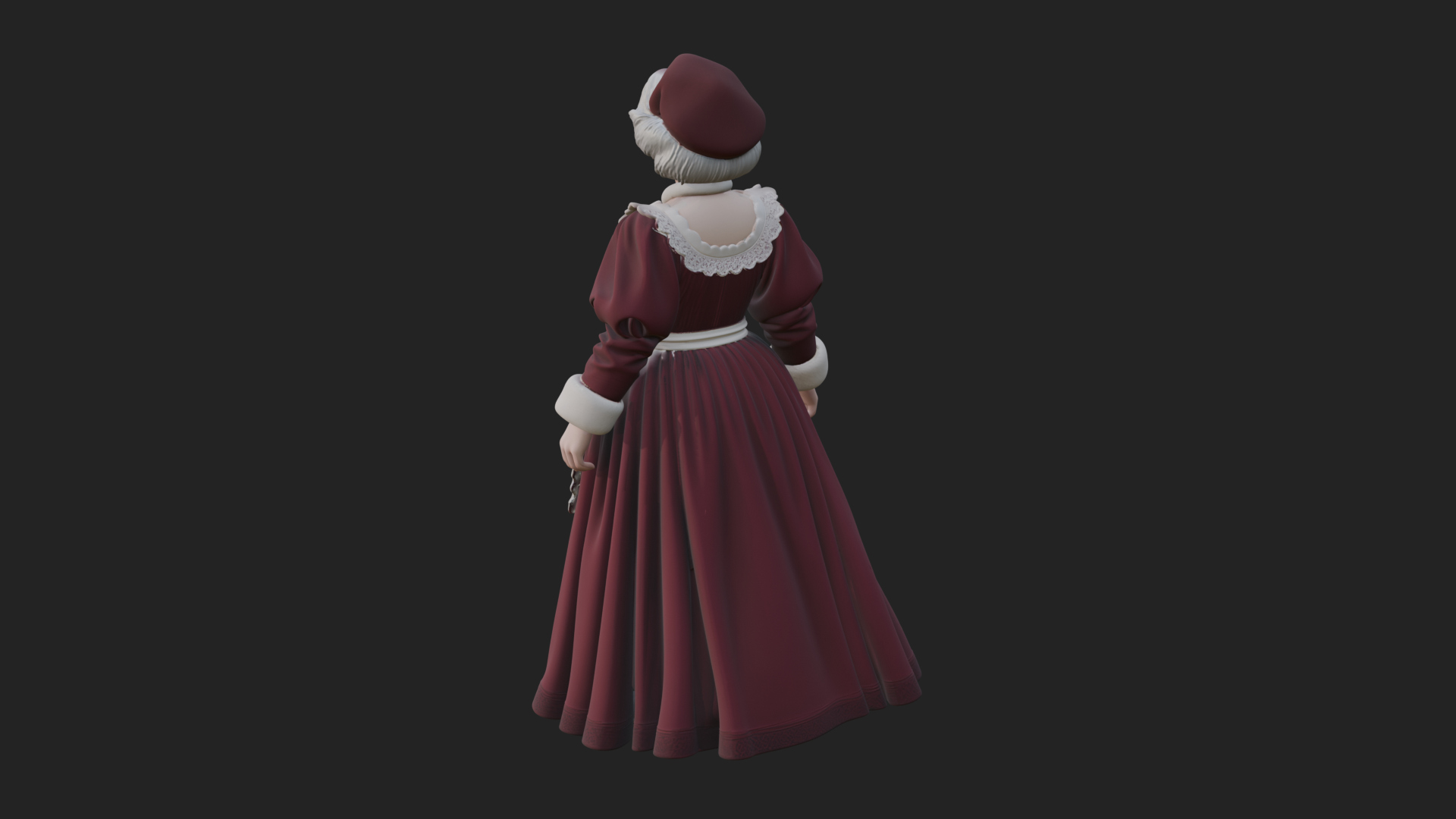 Christmas Lady Statue Design 4 3D Print Model 3D Model