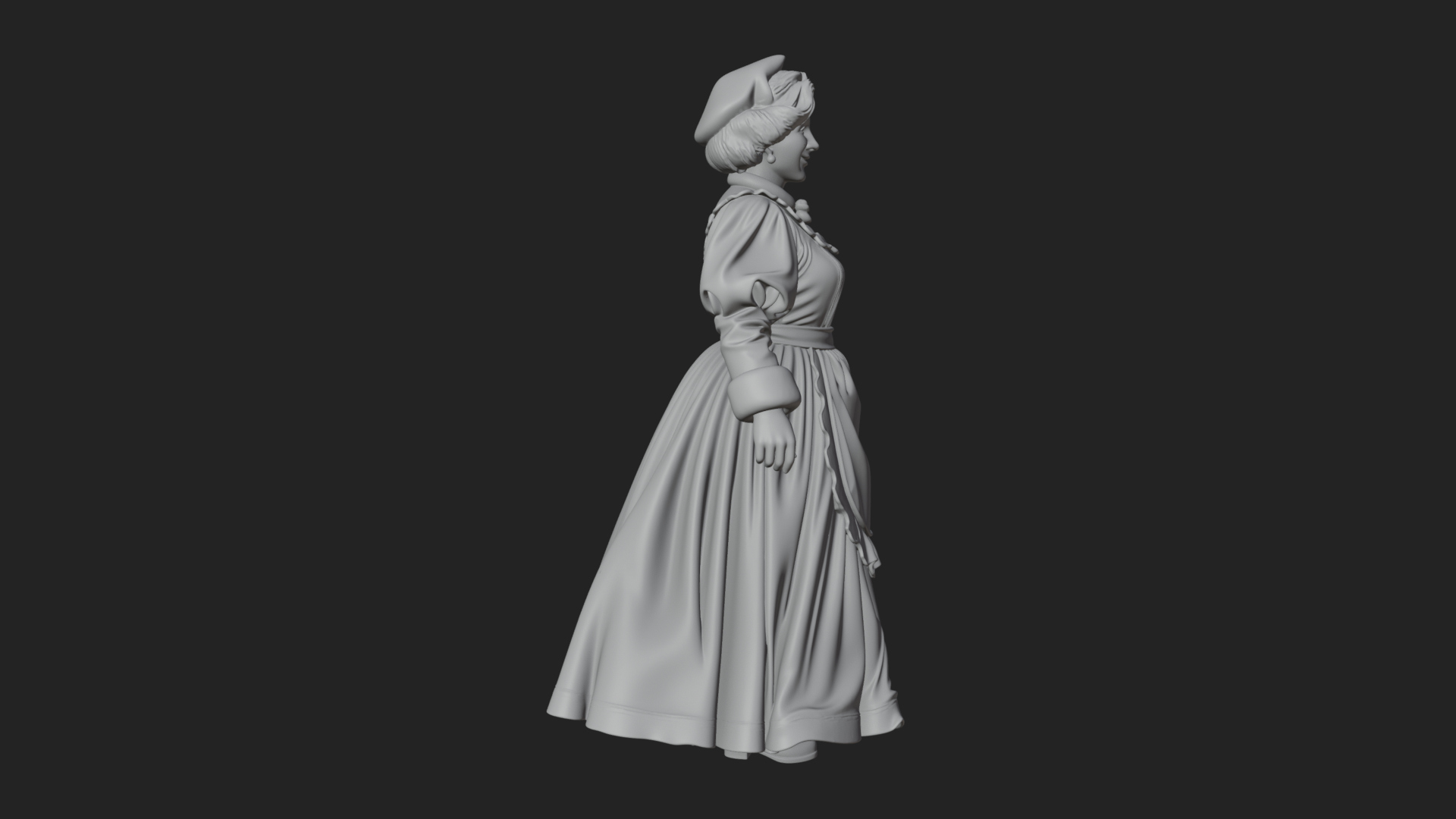 Christmas Lady Statue Design 4 3D Print Model 3D Model