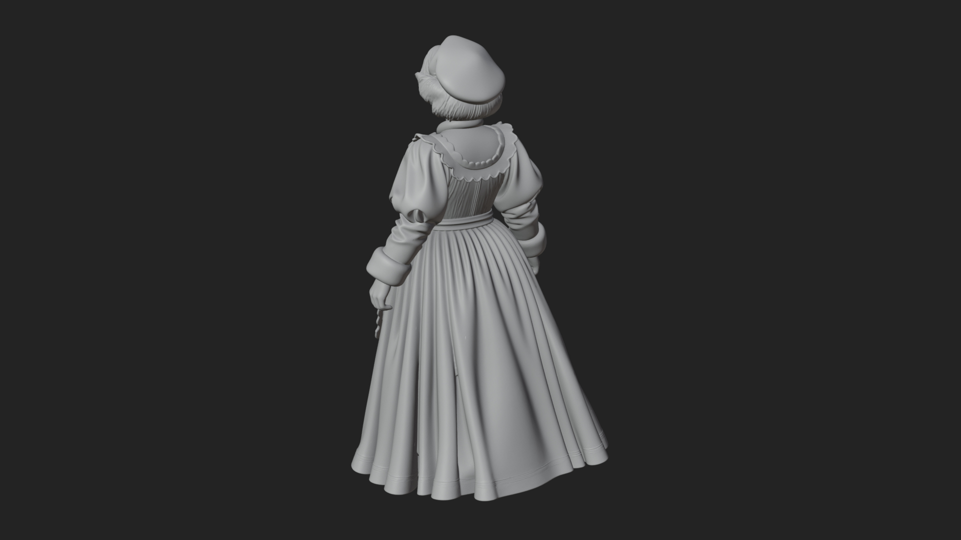 Christmas Lady Statue Design 4 3D Print Model 3D Model