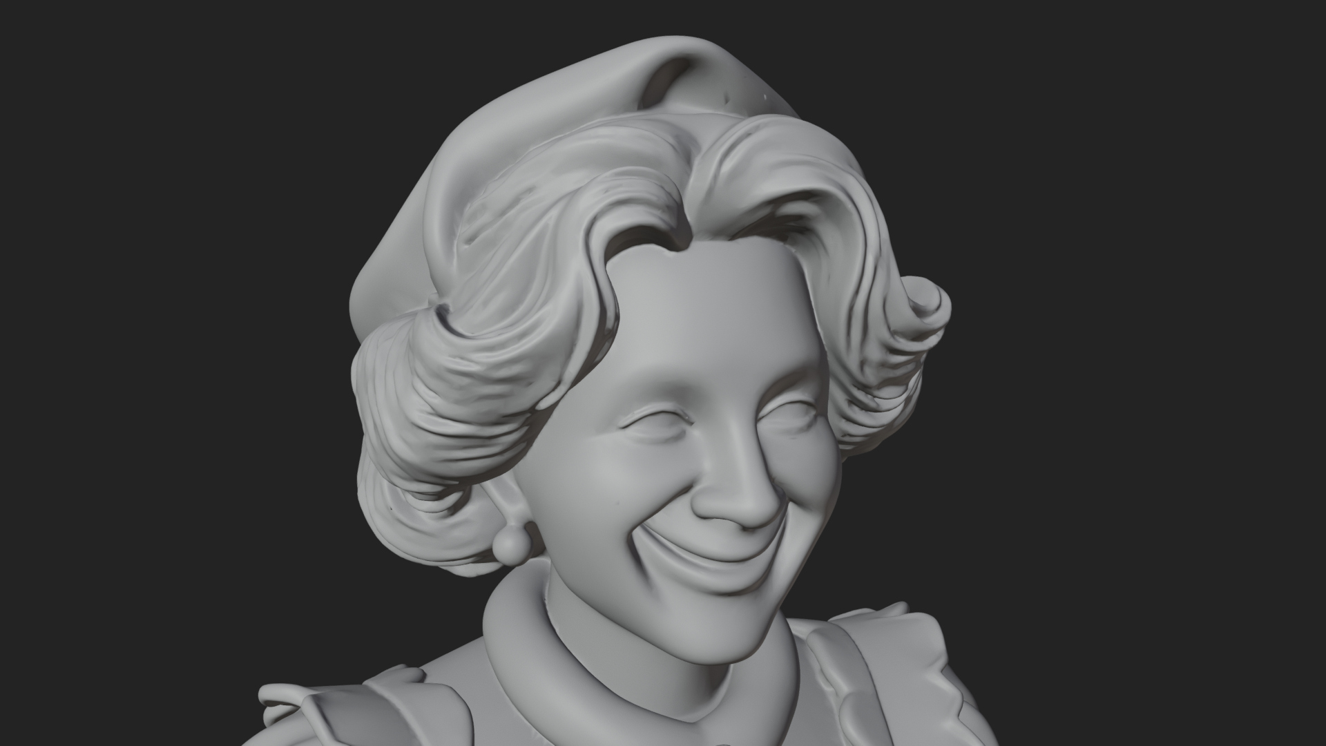 Christmas Lady Statue Design 4 3D Print Model 3D Model
