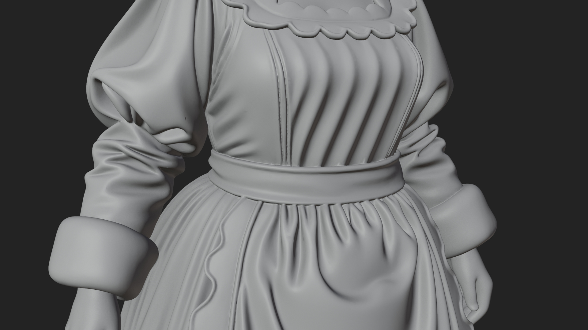 Christmas Lady Statue Design 4 3D Print Model 3D Model