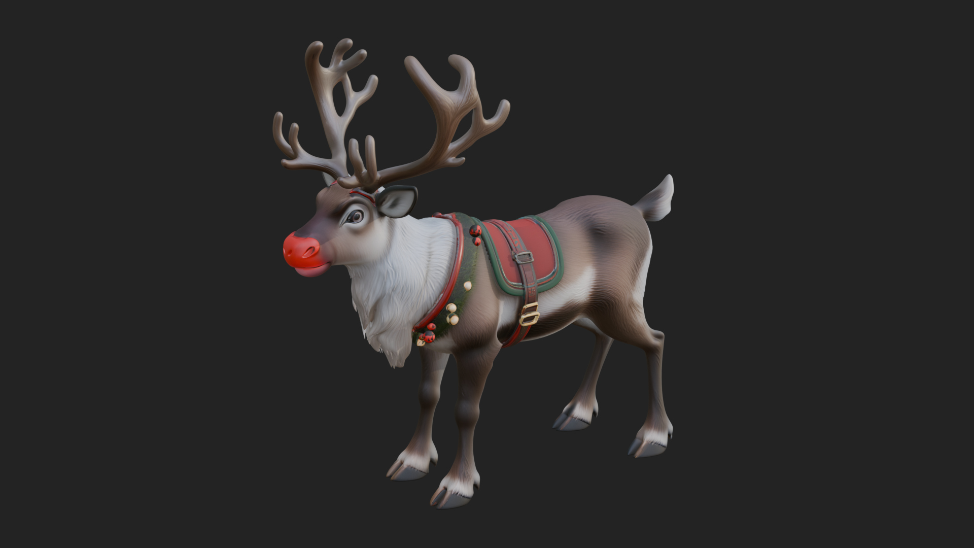 Christmas Reindeer Statue Design 10 3D Print Model 3D Model