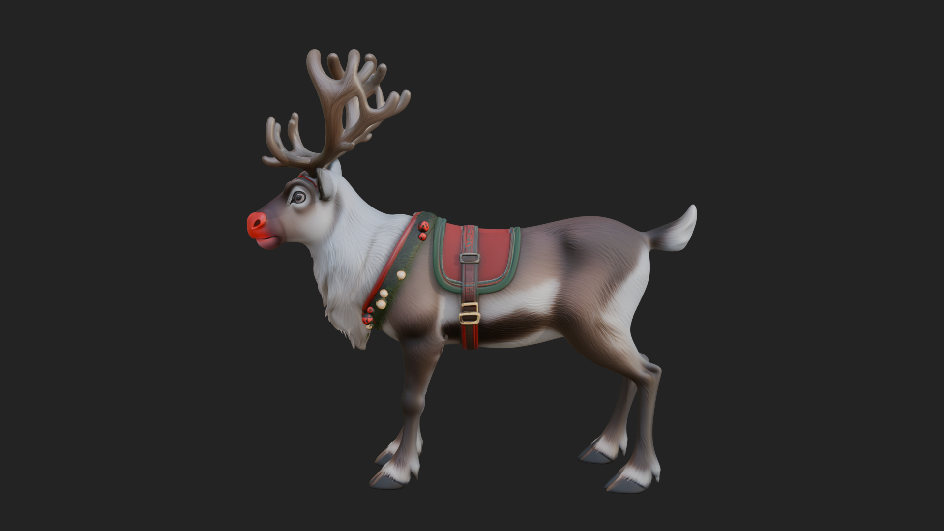 Christmas Reindeer Statue Design 10 3D Print Model 3D Model