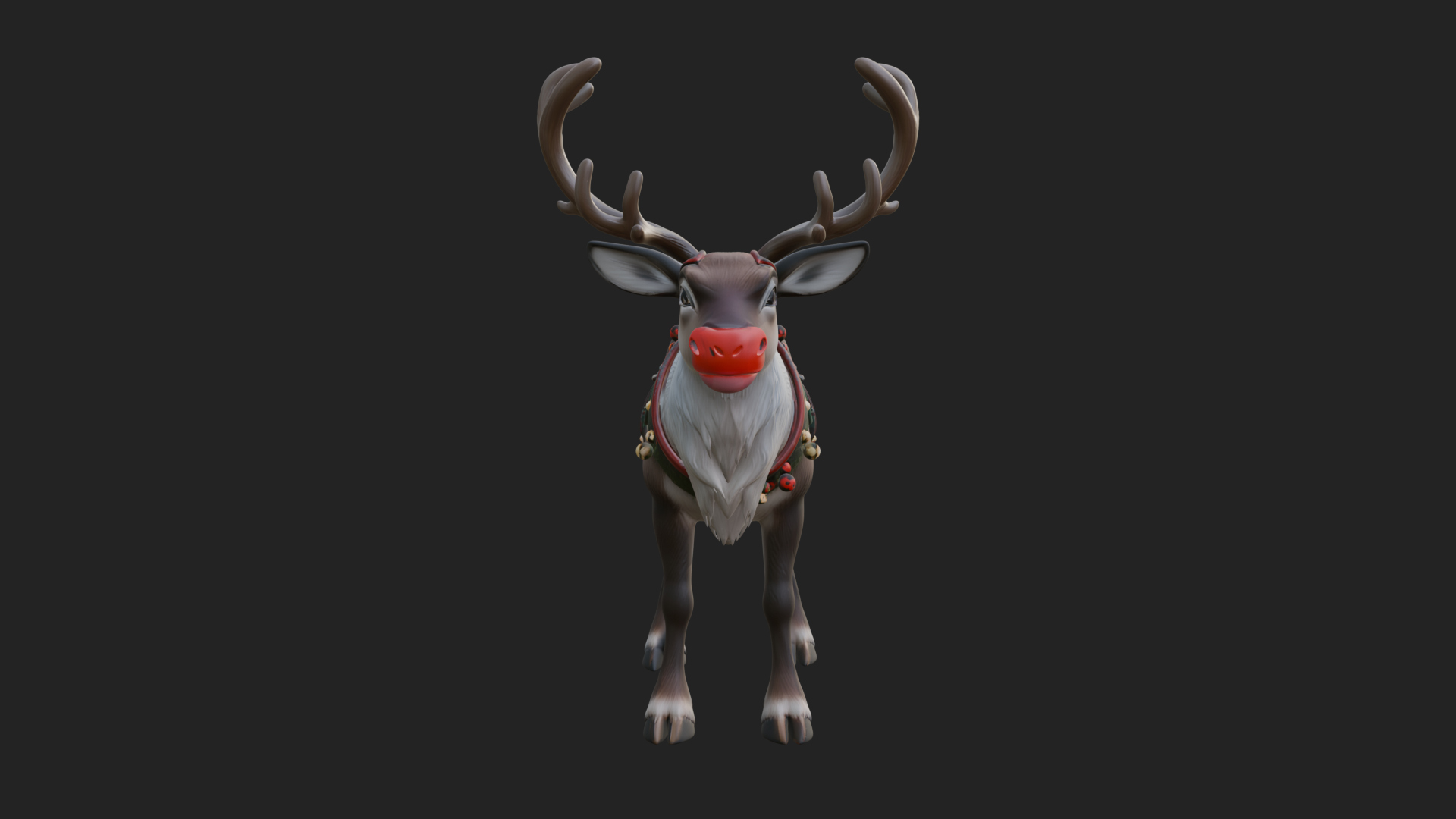 Christmas Reindeer Statue Design 10 3D Print Model 3D Model
