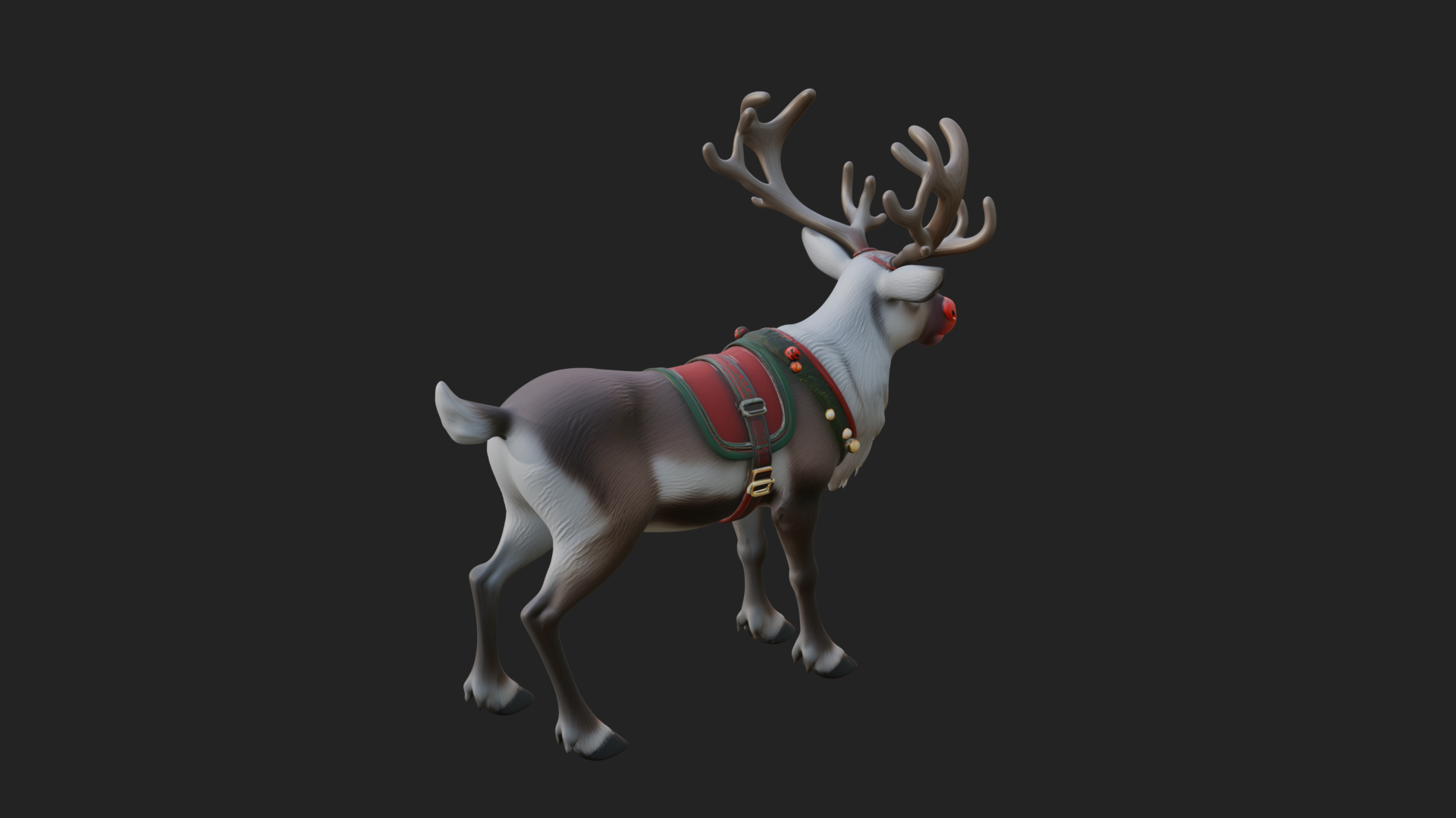 Christmas Reindeer Statue Design 10 3D Print Model 3D Model