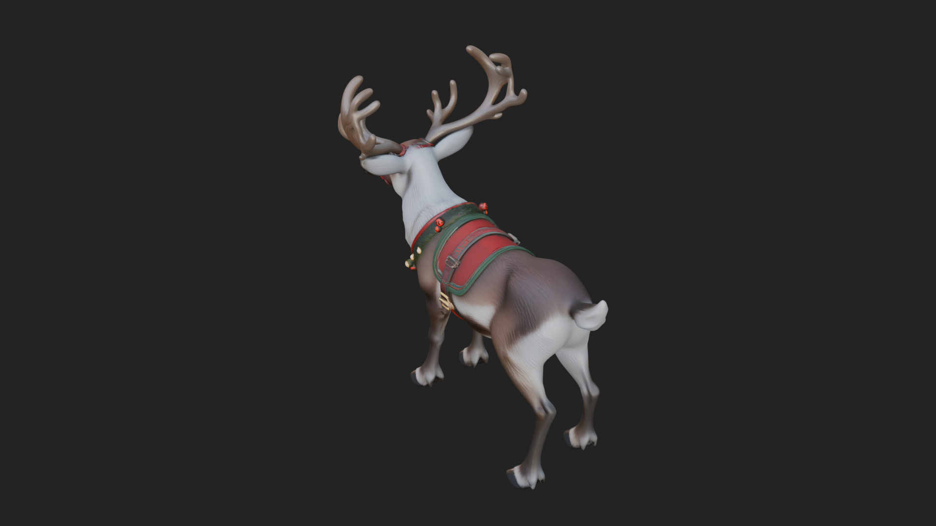 Christmas Reindeer Statue Design 10 3D Print Model 3D Model