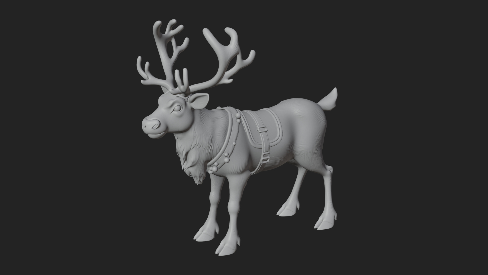Christmas Reindeer Statue Design 10 3D Print Model 3D Model
