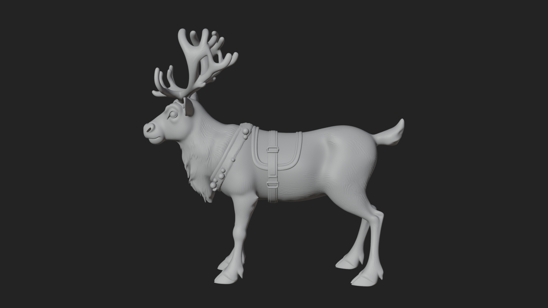 Christmas Reindeer Statue Design 10 3D Print Model 3D Model