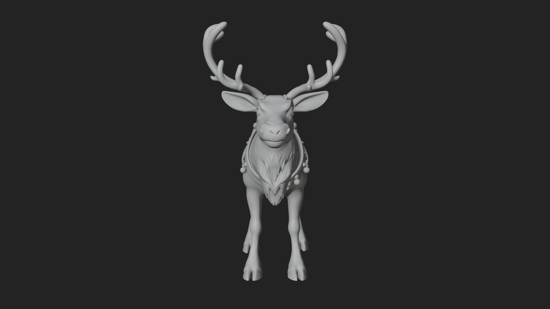 Christmas Reindeer Statue Design 10 3D Print Model 3D Model