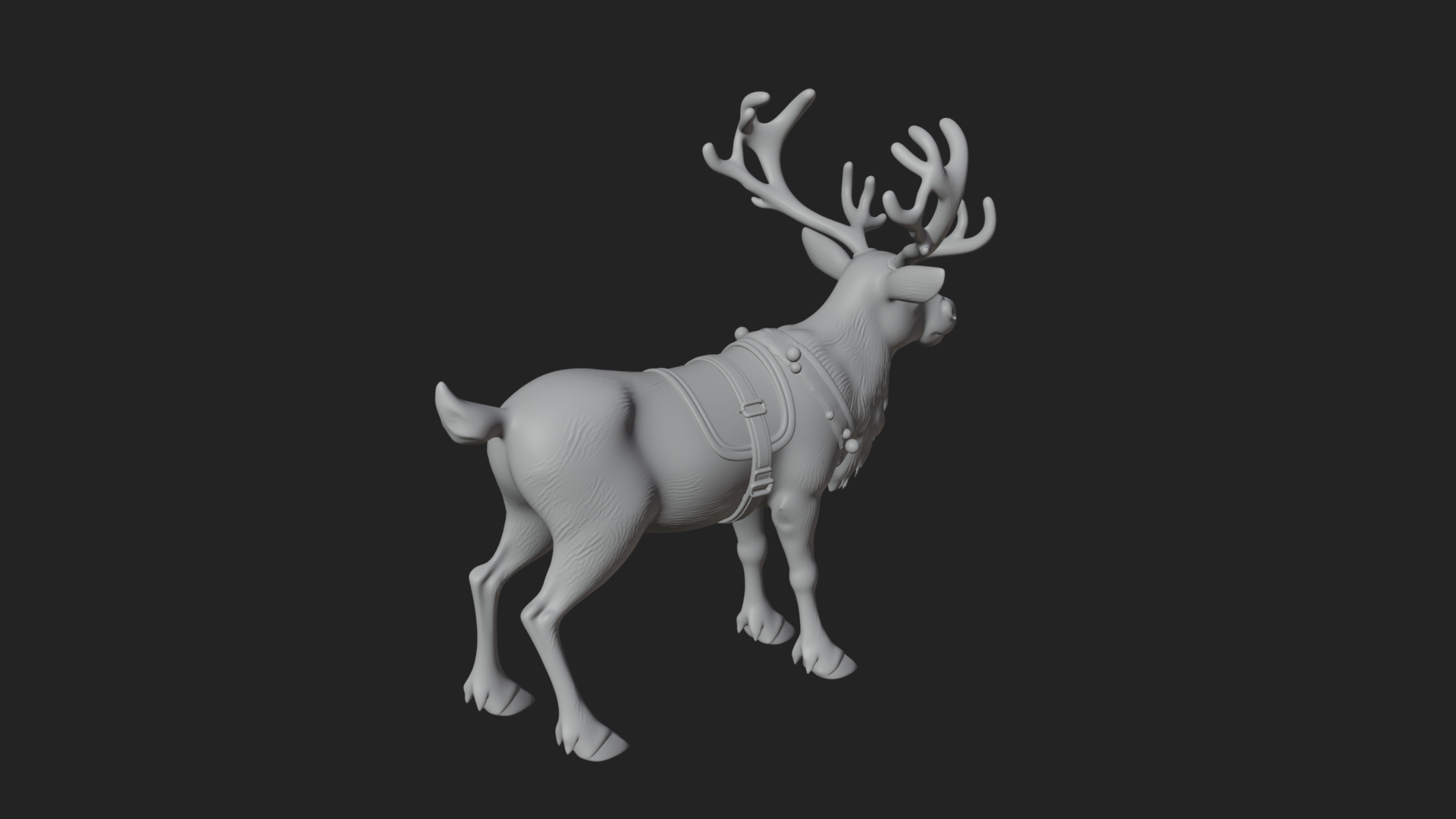 Christmas Reindeer Statue Design 10 3D Print Model 3D Model