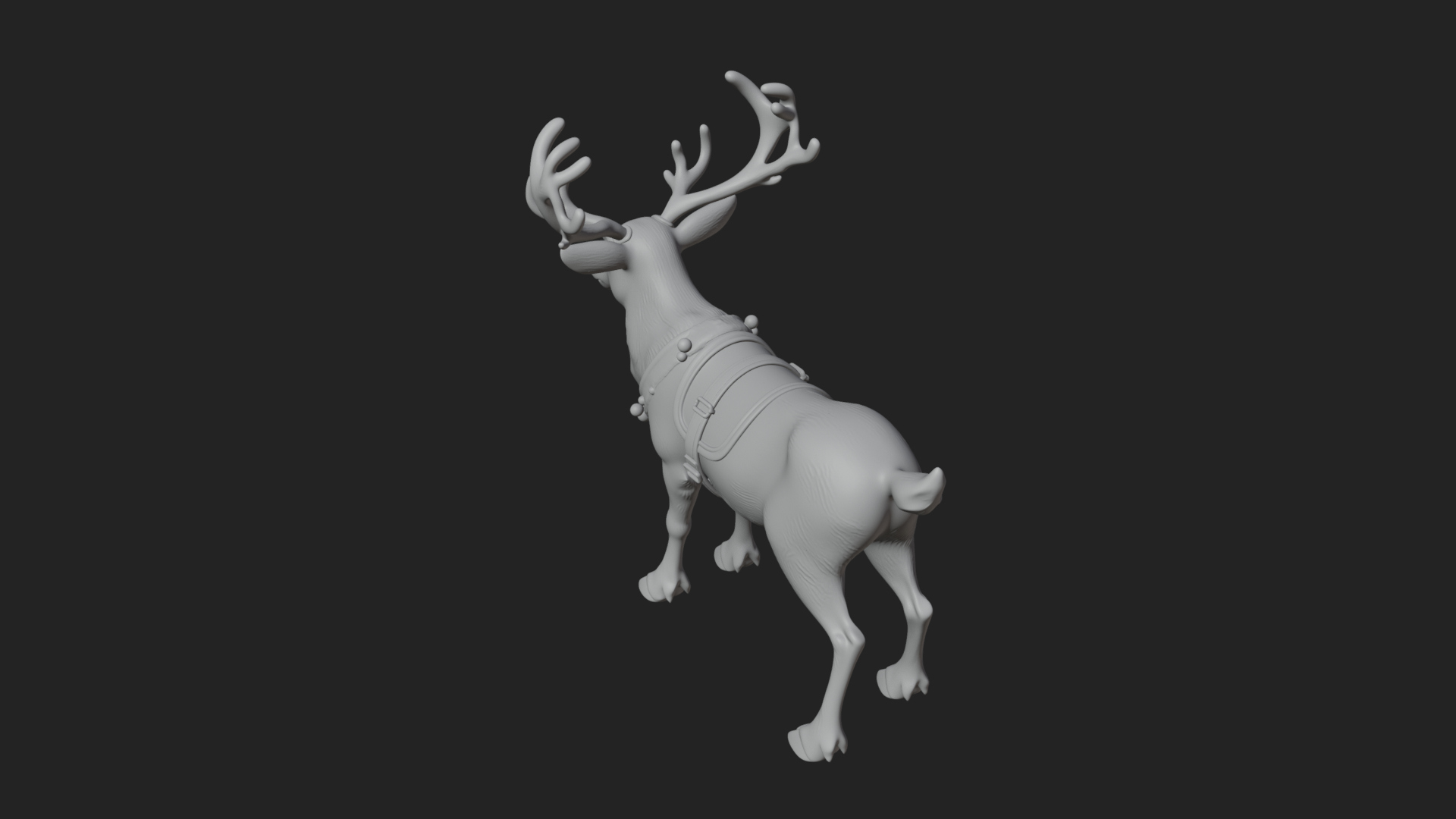 Christmas Reindeer Statue Design 10 3D Print Model 3D Model