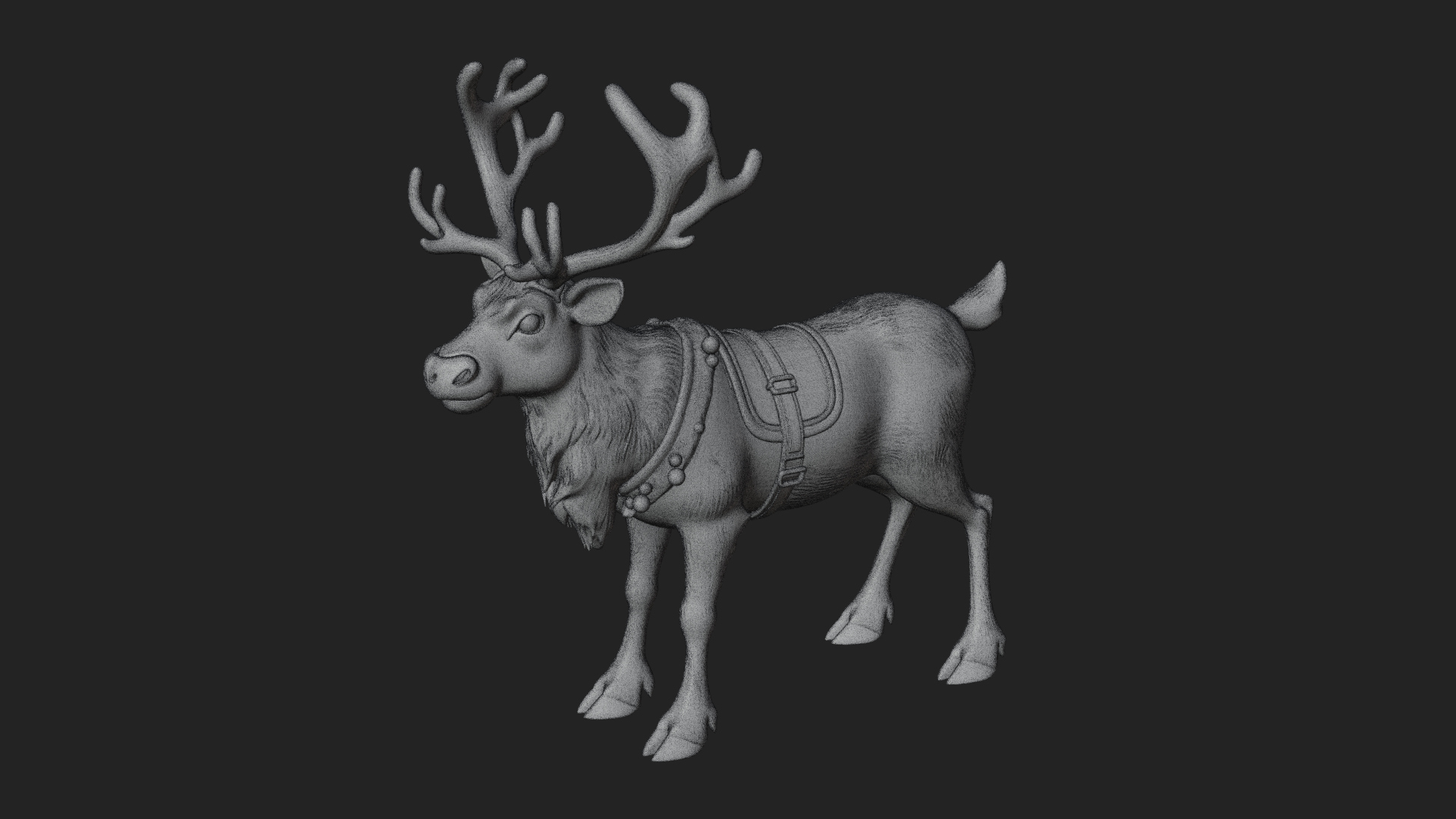 Christmas Reindeer Statue Design 10 3D Print Model 3D Model