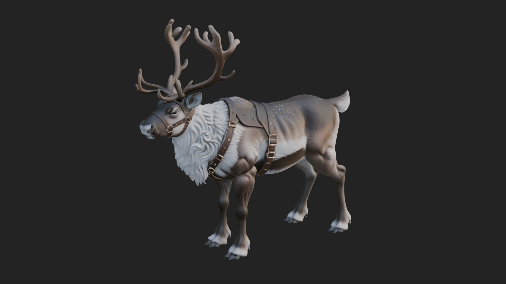 Christmas Reindeer Statue Design 11 3D Print Model 3D Model