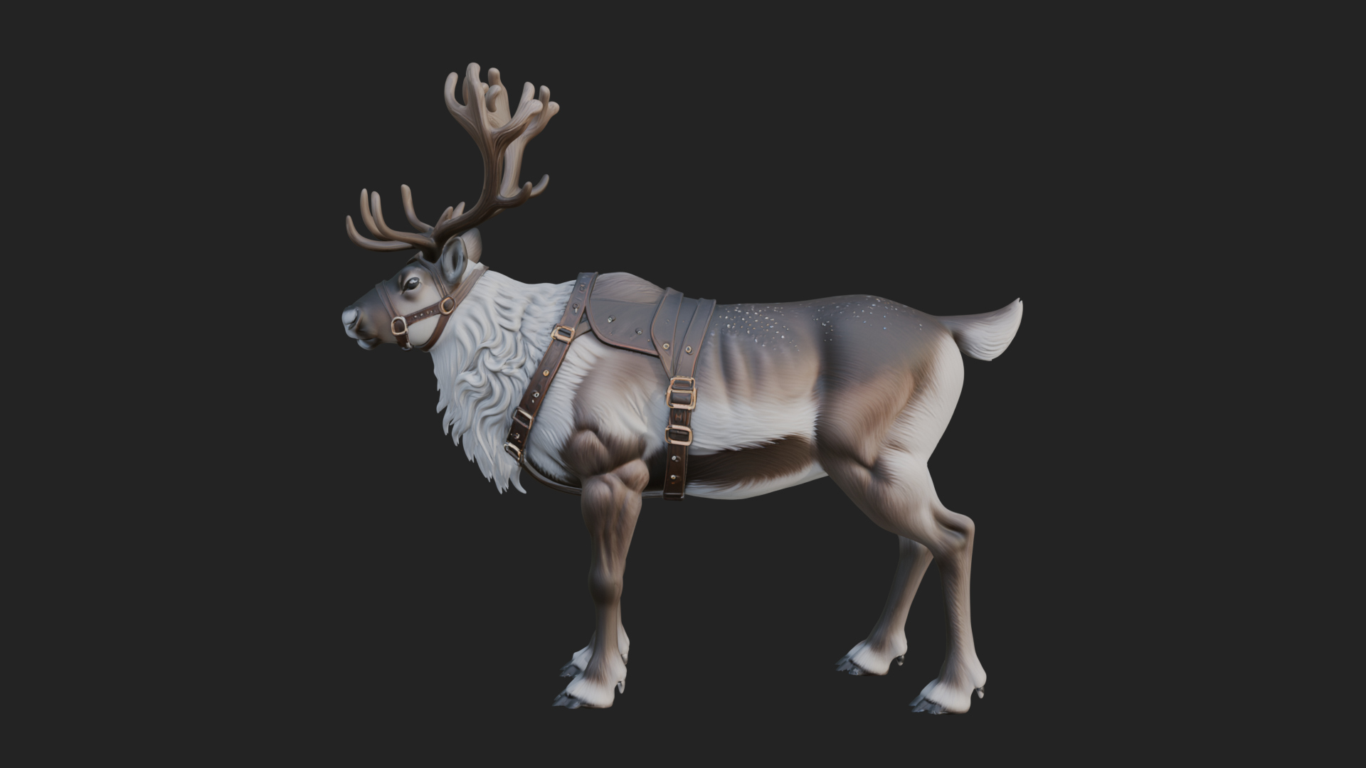 Christmas Reindeer Statue Design 11 3D Print Model 3D Model