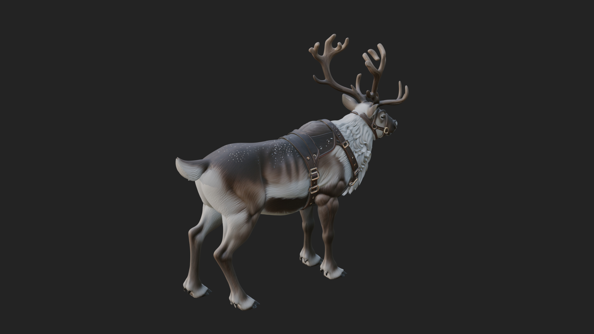 Christmas Reindeer Statue Design 11 3D Print Model 3D Model