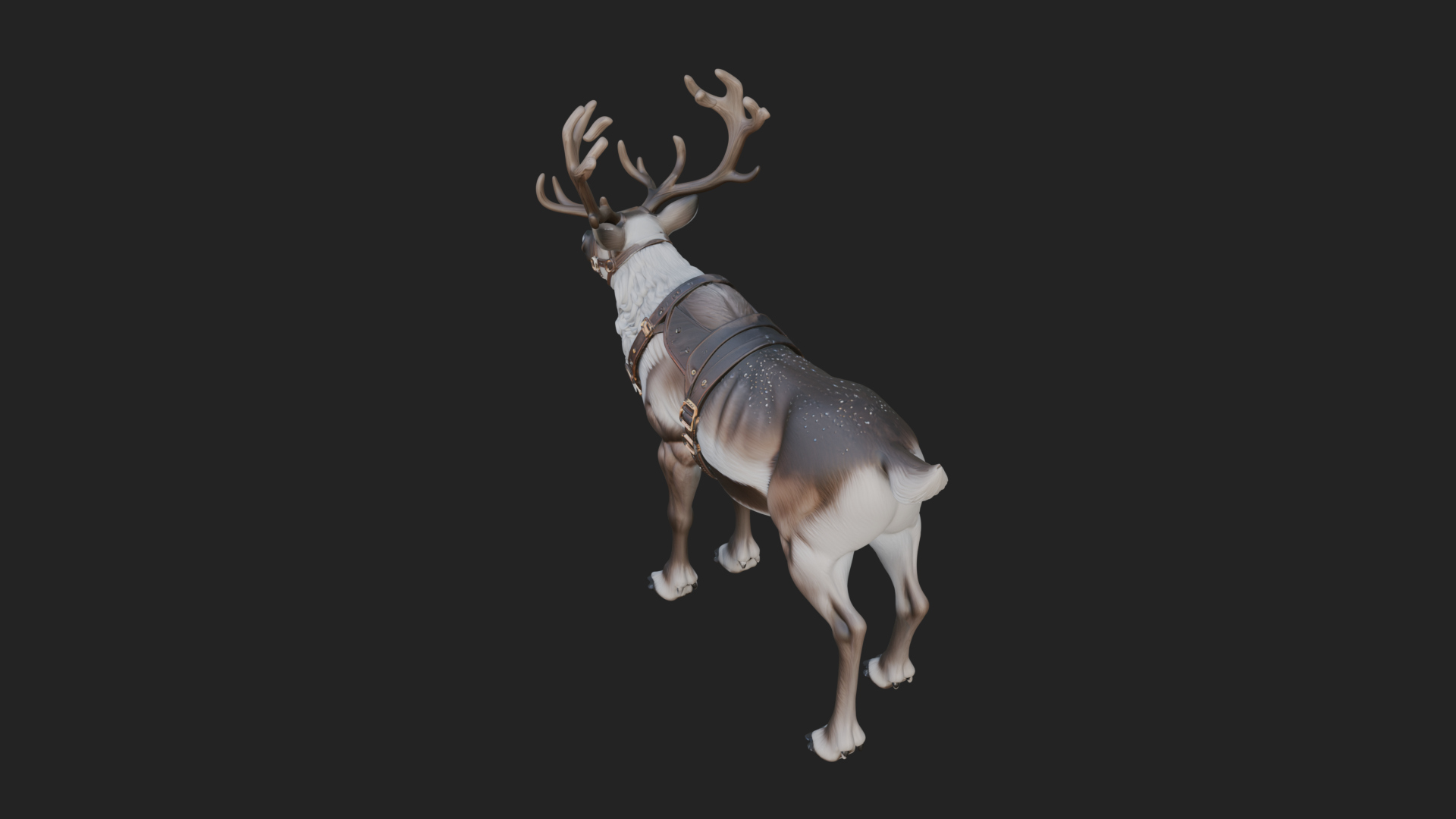 Christmas Reindeer Statue Design 11 3D Print Model 3D Model