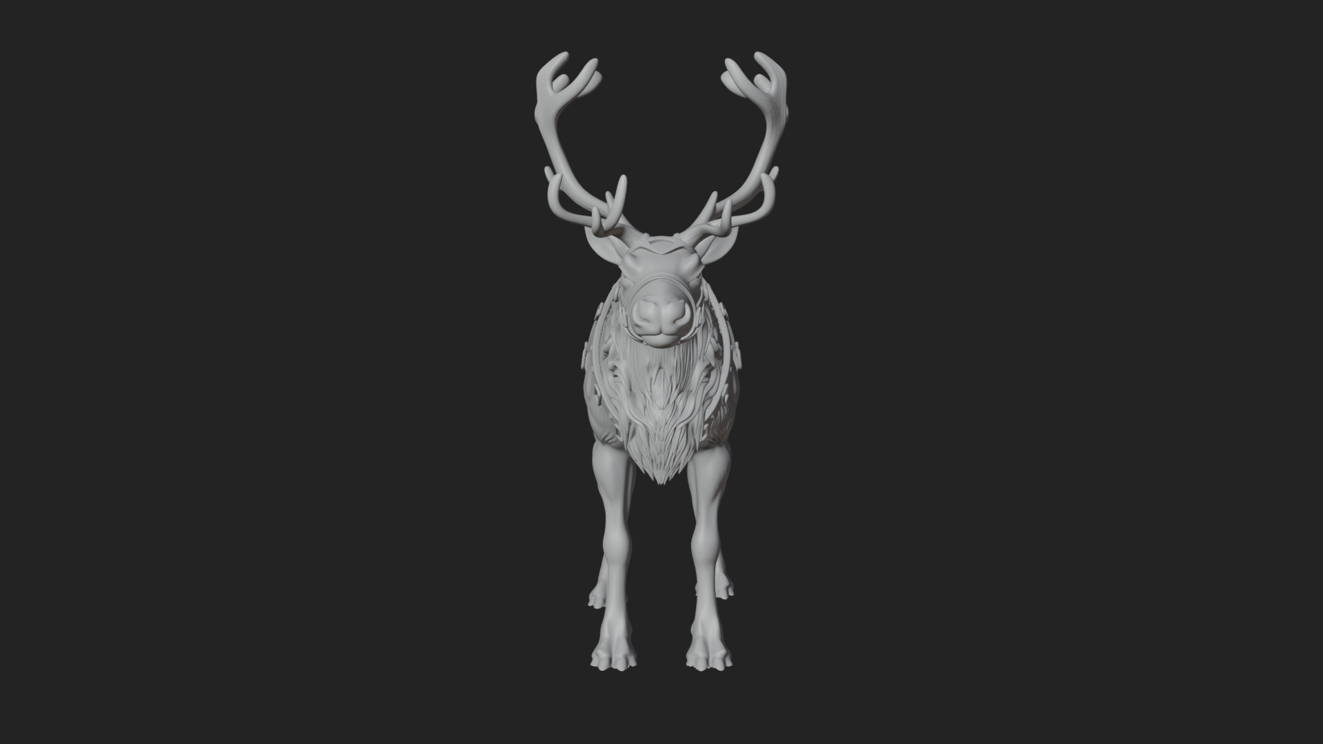 Christmas Reindeer Statue Design 11 3D Print Model 3D Model