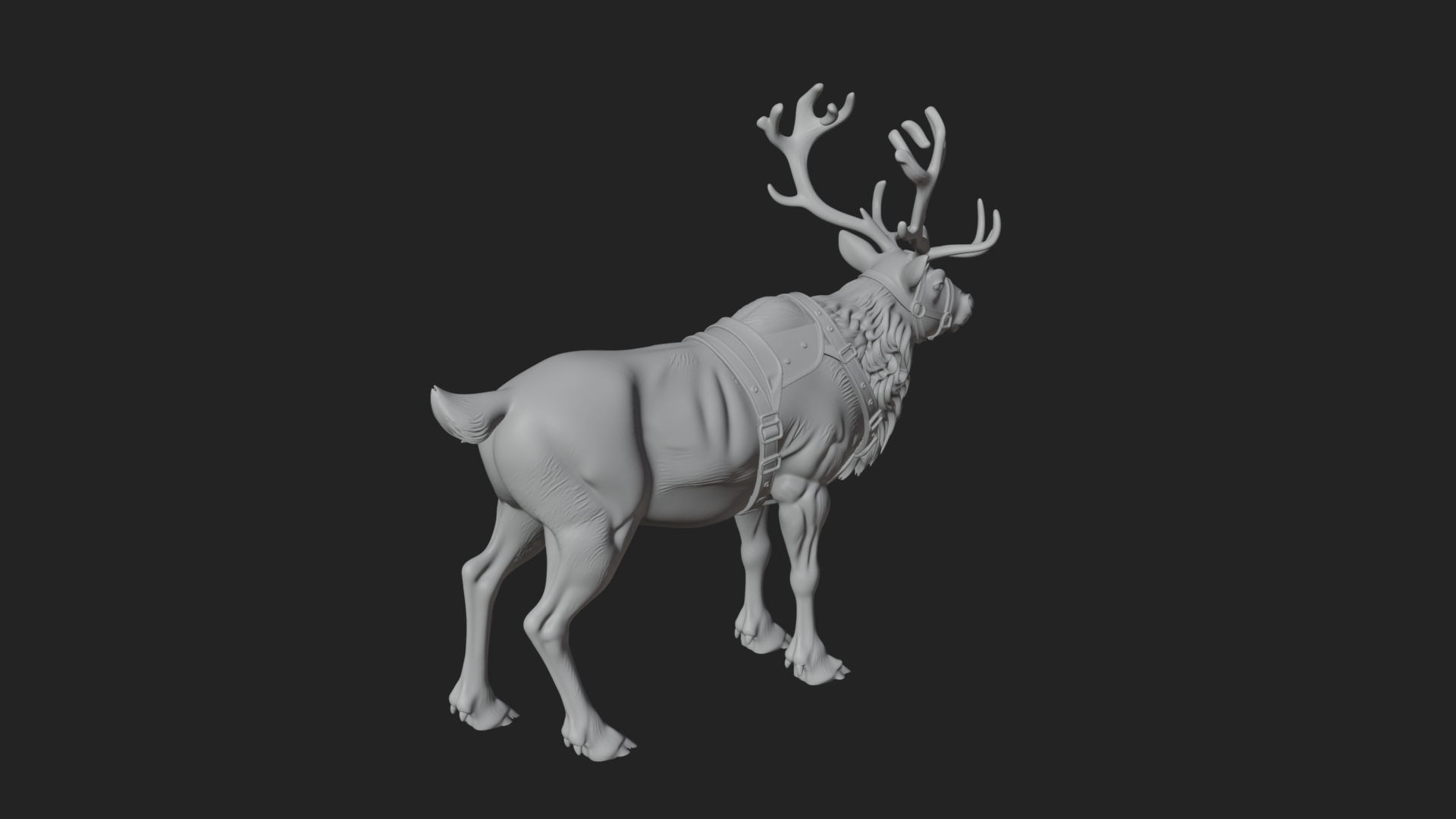 Christmas Reindeer Statue Design 11 3D Print Model 3D Model