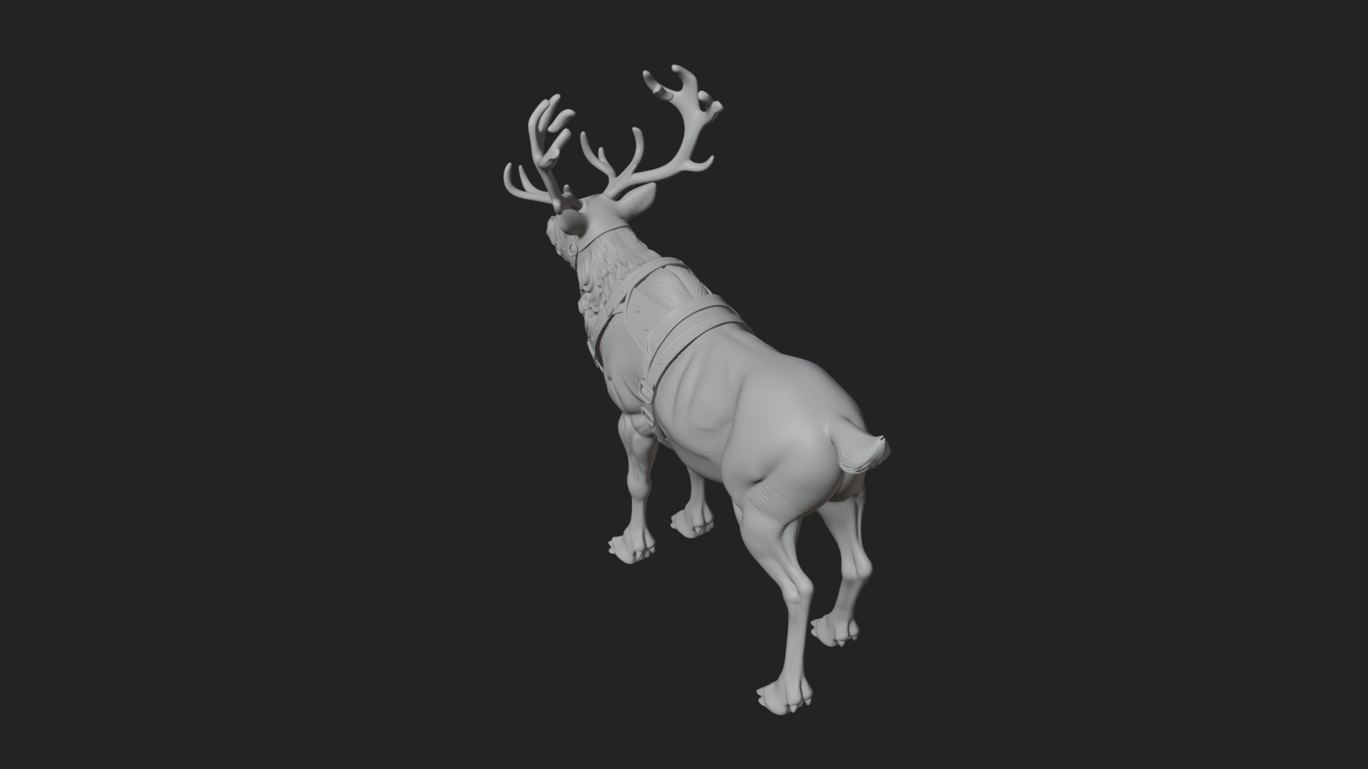Christmas Reindeer Statue Design 11 3D Print Model 3D Model