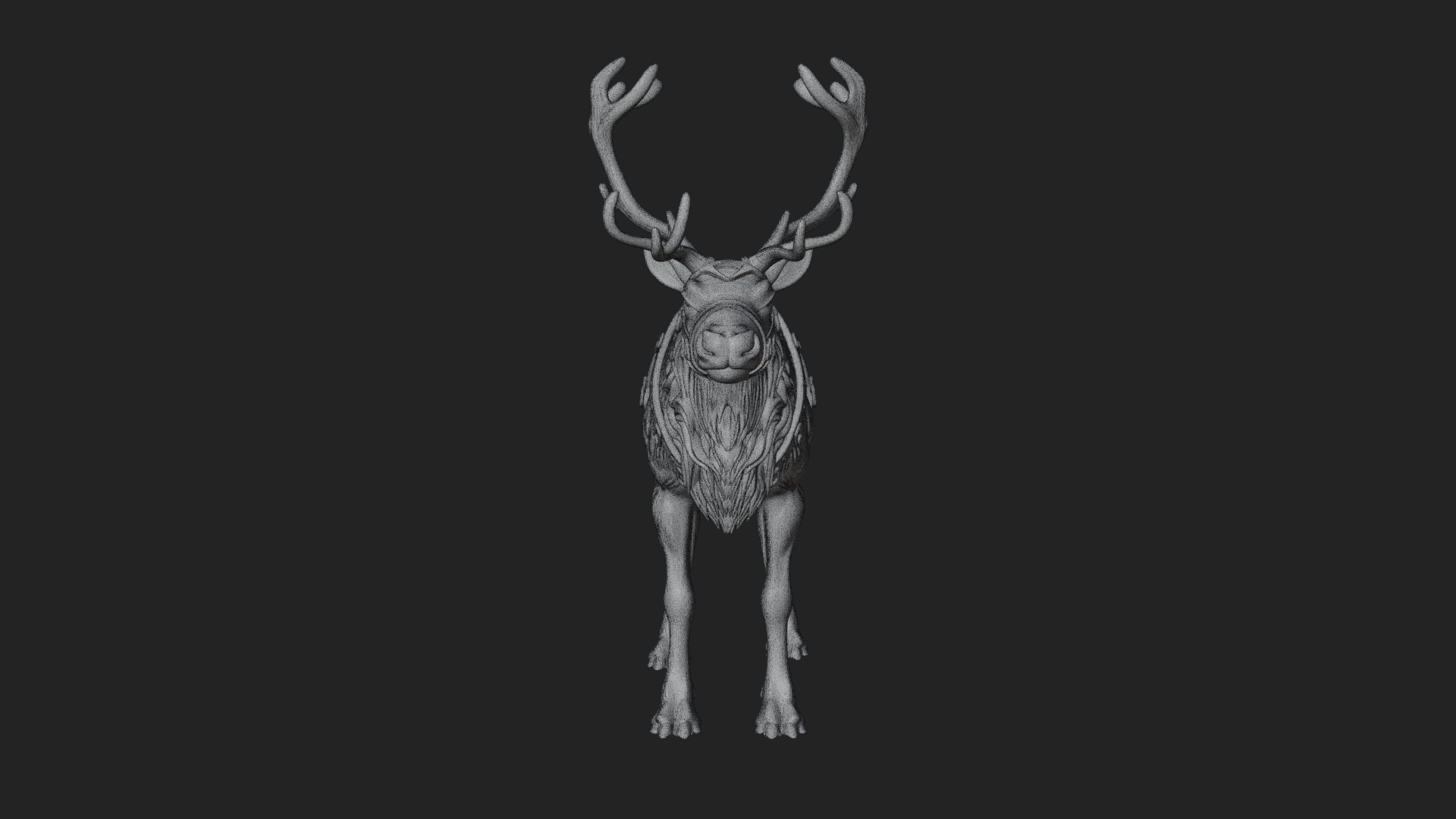 Christmas Reindeer Statue Design 11 3D Print Model 3D Model