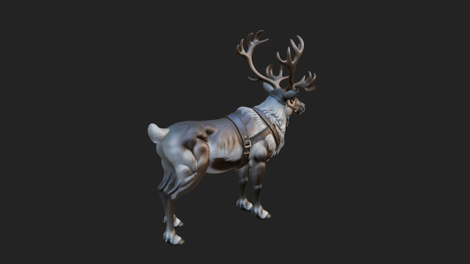 Christmas Reindeer Statue Design 12 3D Print Model 3D Model