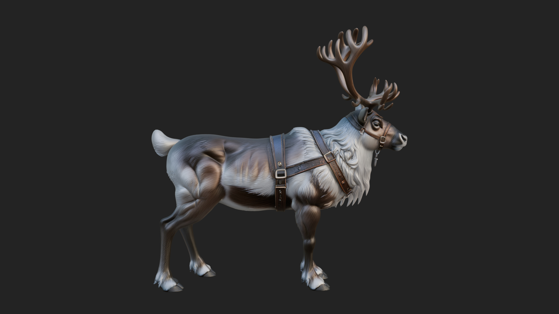 Christmas Reindeer Statue Design 12 3D Print Model 3D Model