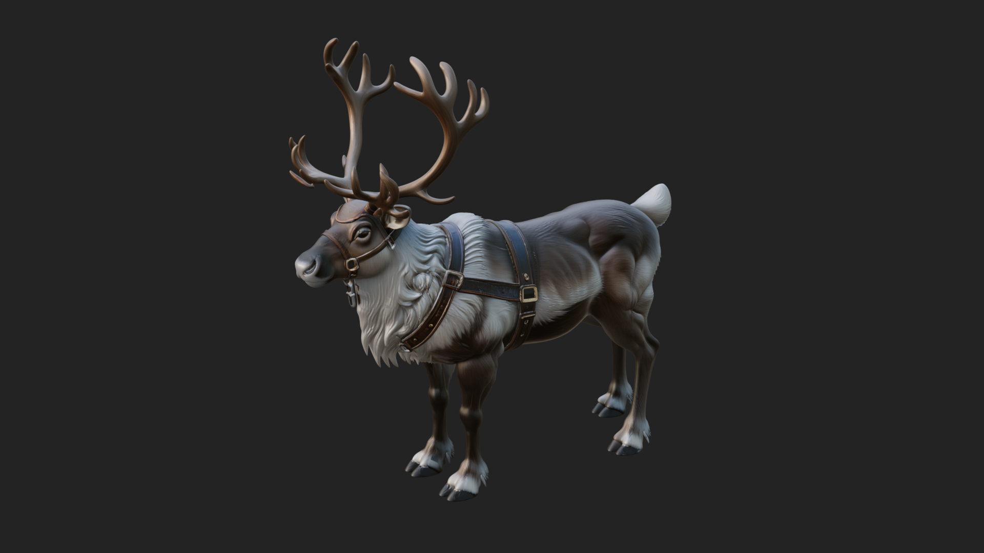 Christmas Reindeer Statue Design 12 3D Print Model 3D Model